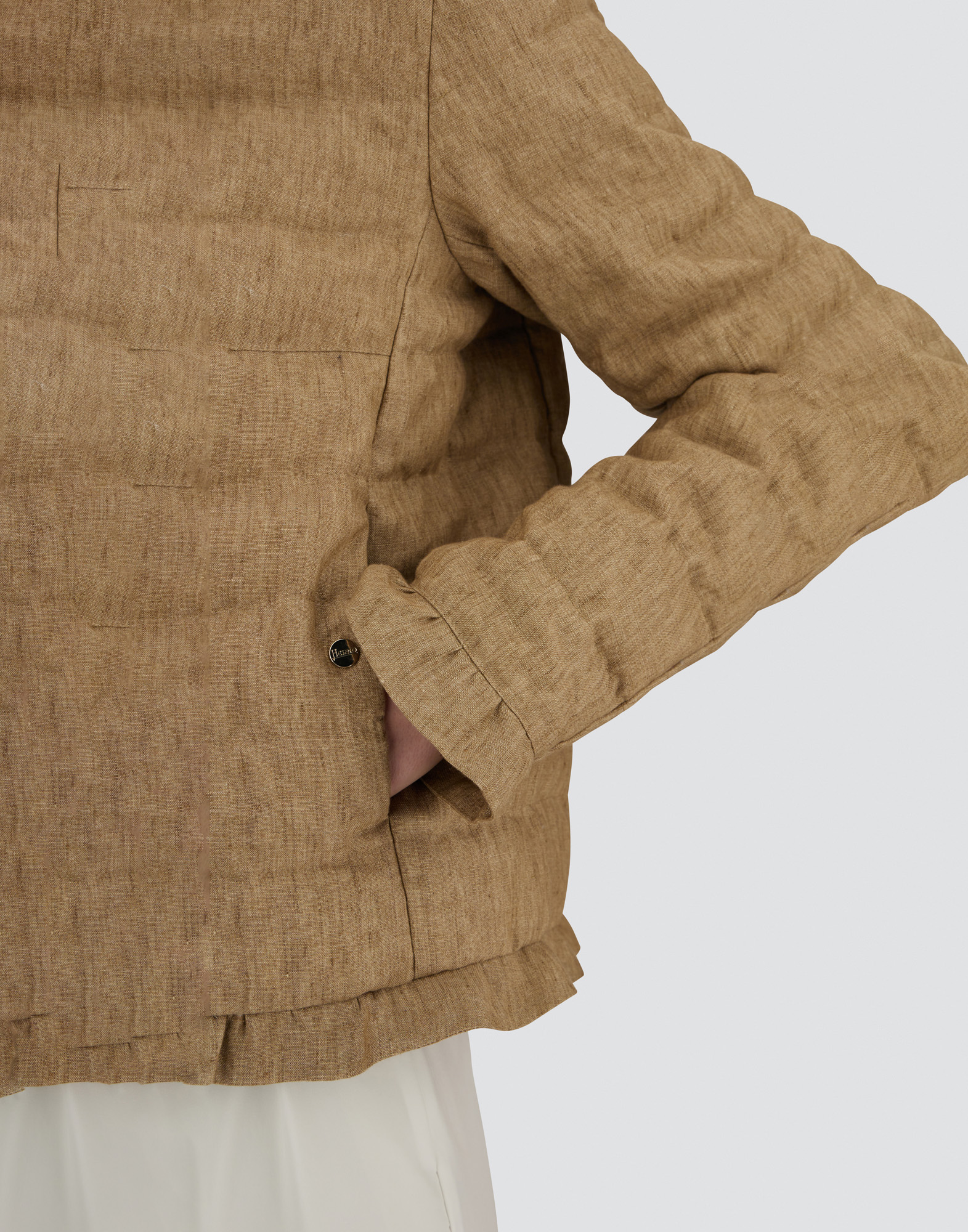 Herno New Lino Jacket In Sand