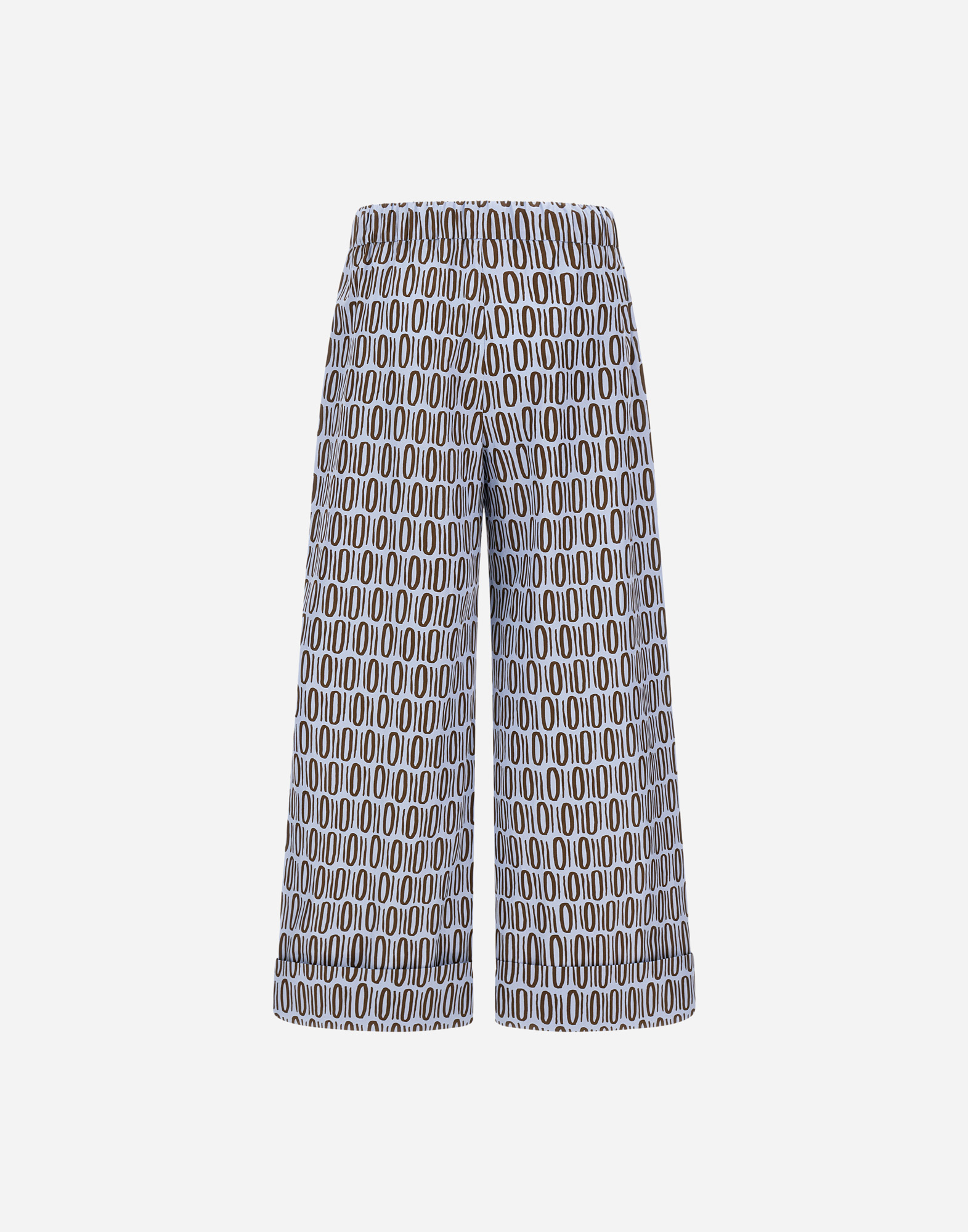 Herno Resort Trousers In Cotton Rectangular Print