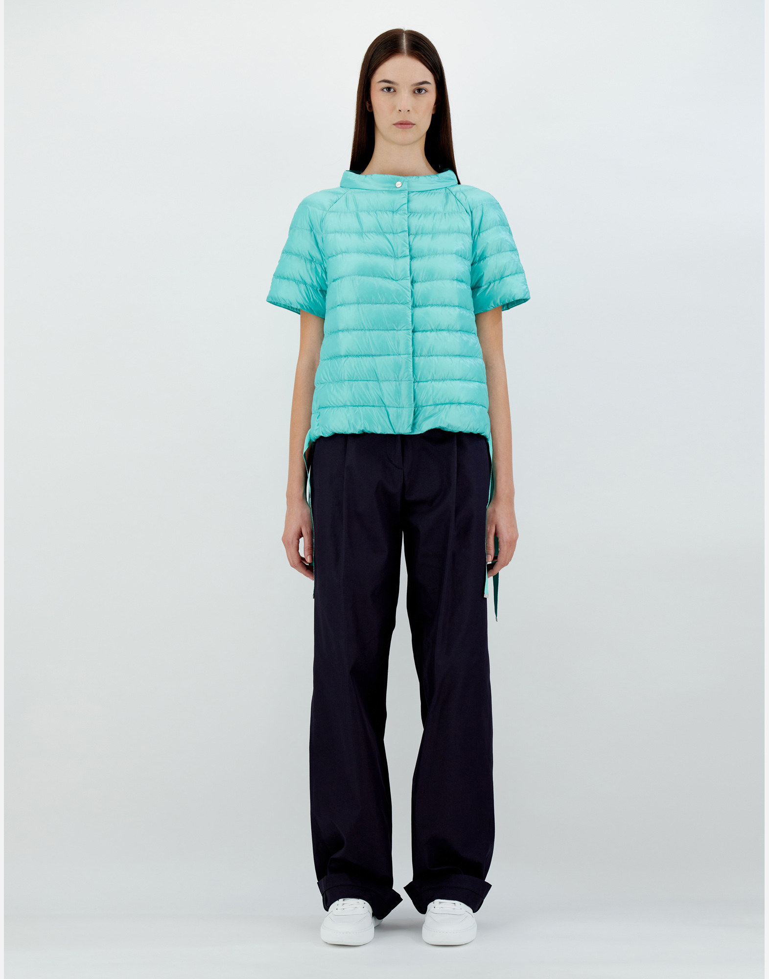 Herno Nylon Ultralight Cape Jacket In Aqua