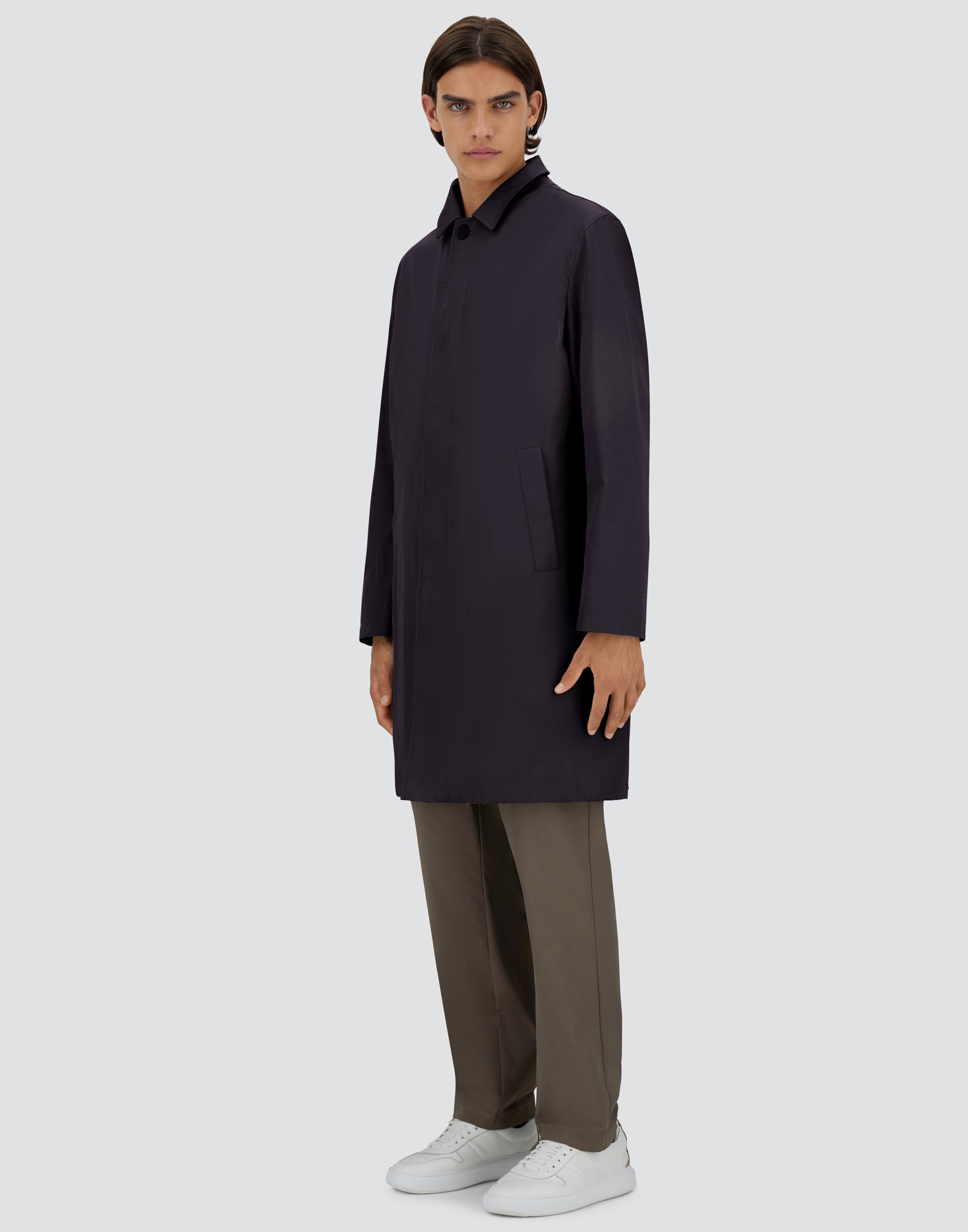 Herno Raincoat In Dean In Blu Navy