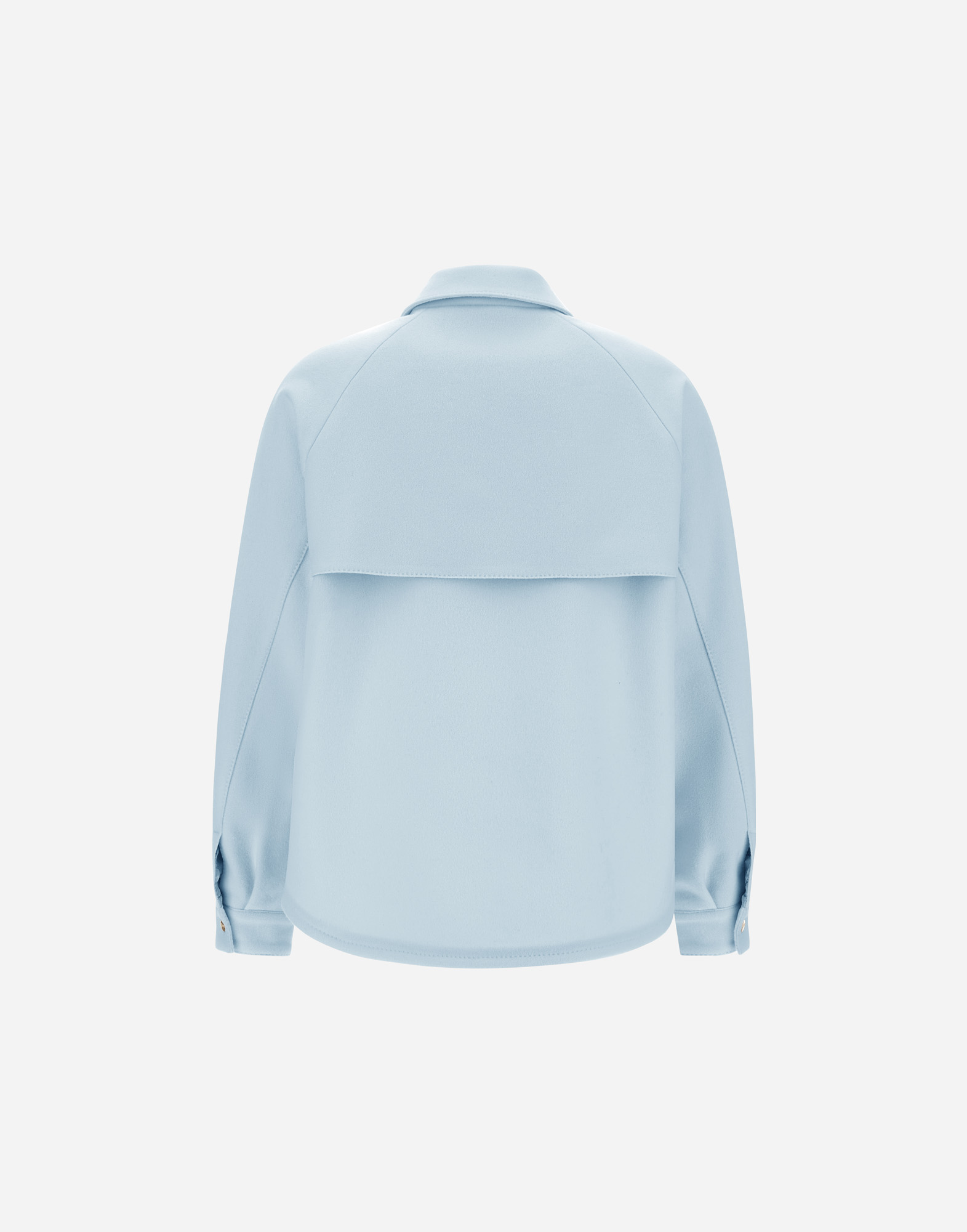Herno Last Cold Wool Shacket In Light Blue