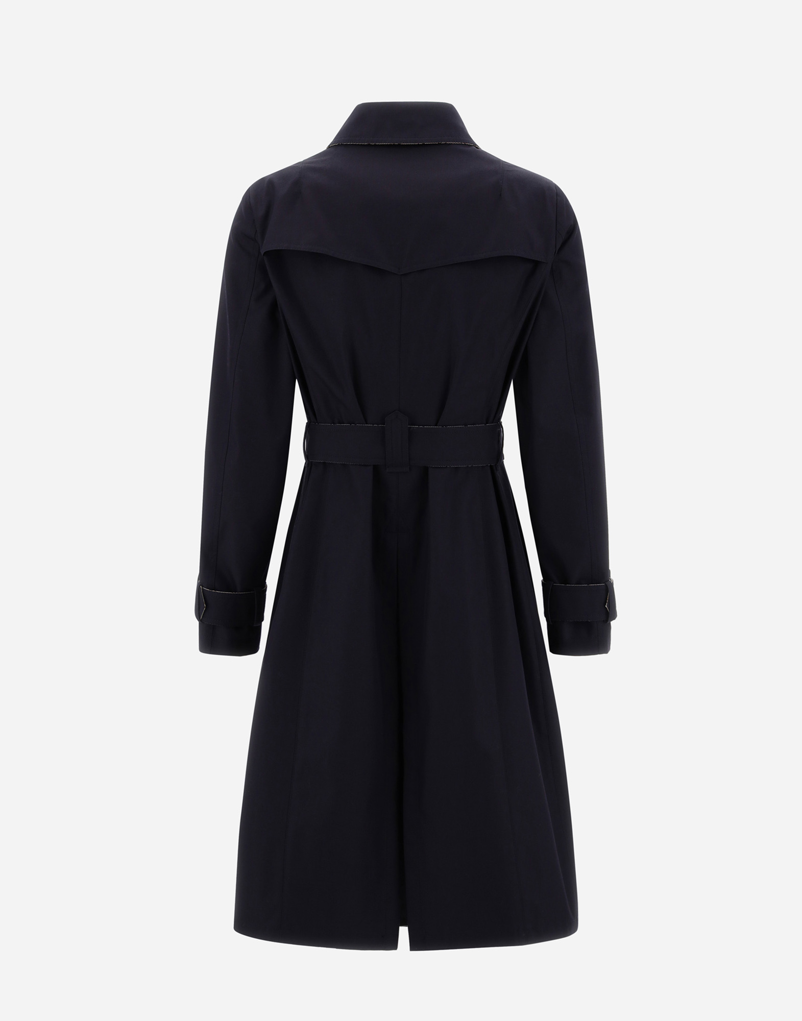 Herno Women Blue Delon Double-breasted Trench Coat In Black