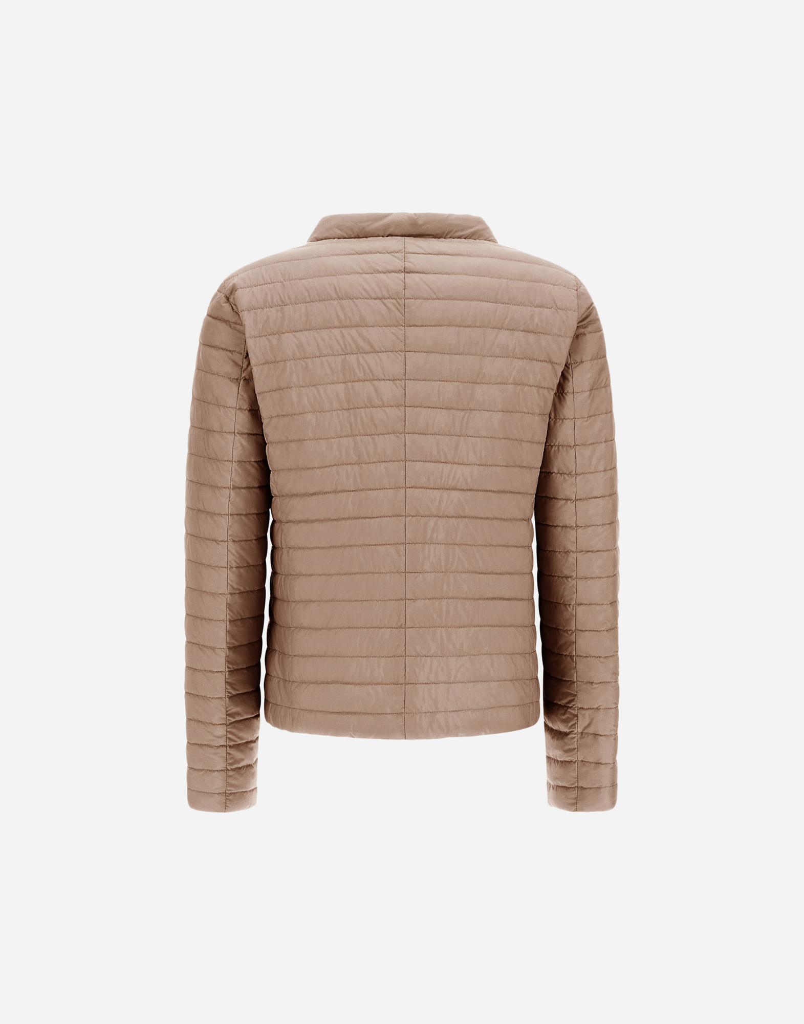 Herno Reversible Jacket In Ecoage And Nylon Ultralight In White/camel
