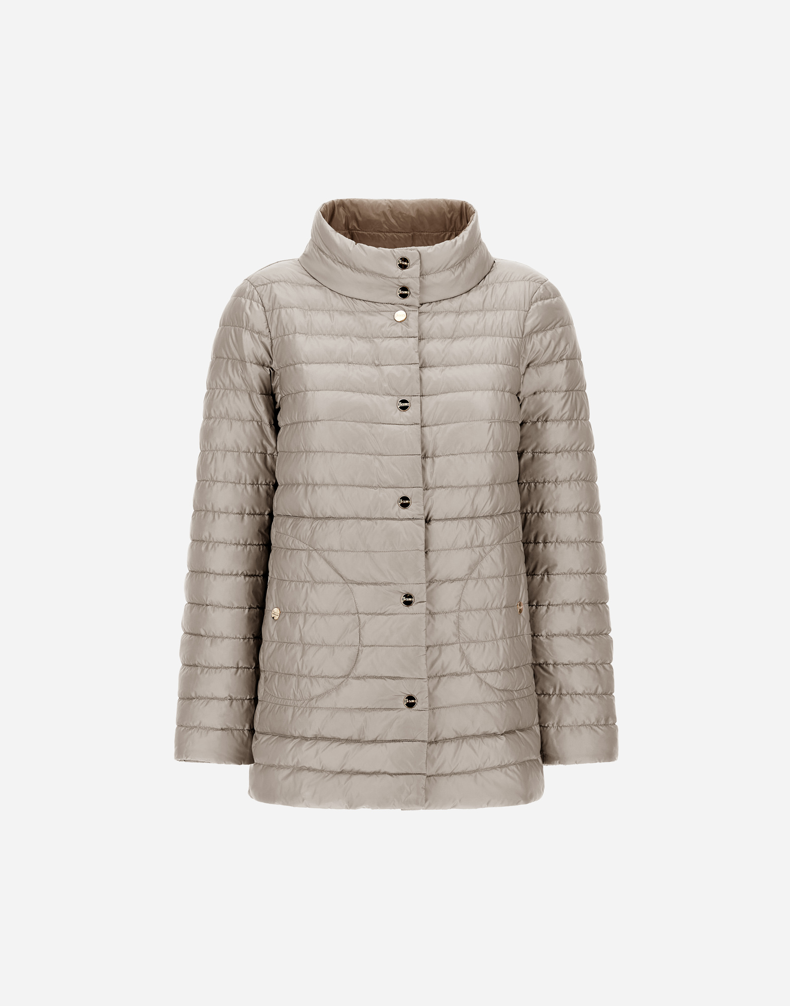 Herno Reversible A-shape Jacket In Nylon Ultralight In Chantilly/dove Grey