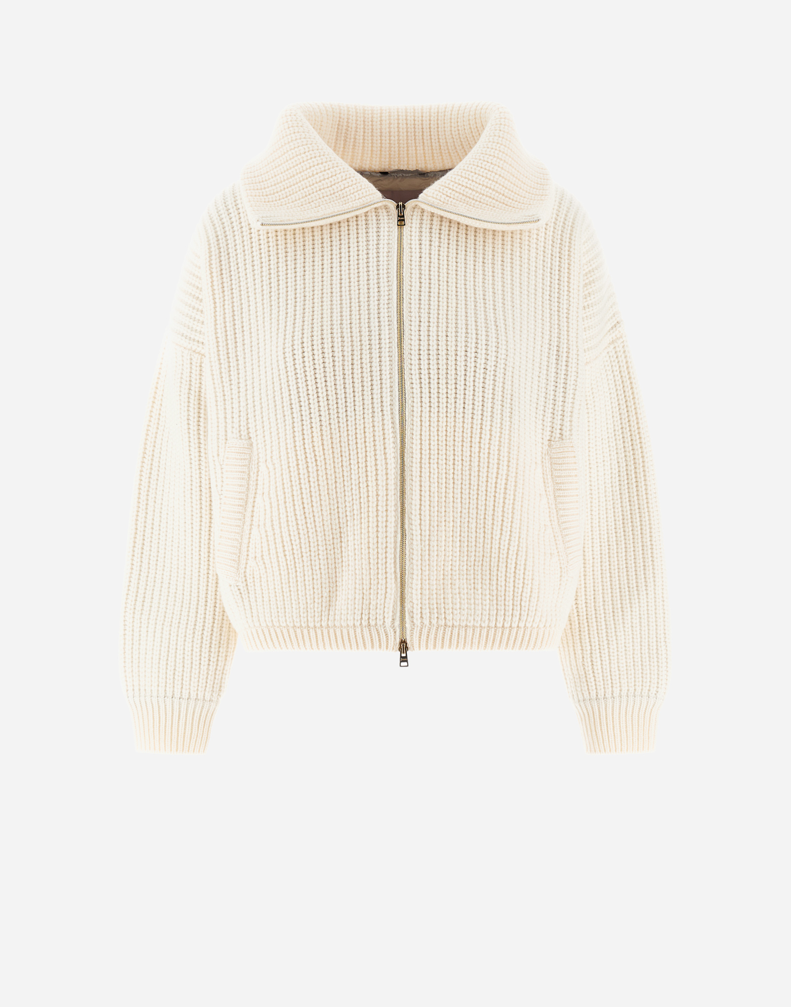 Herno Resort Cardigan In Infinity In White