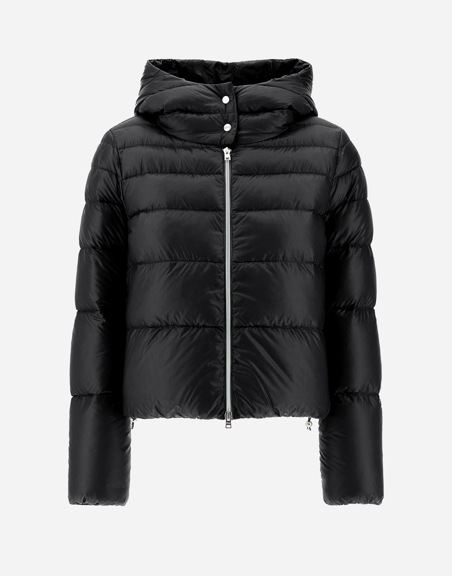 Herno Black Hooded Down Jacket In Nylon Woman In Black