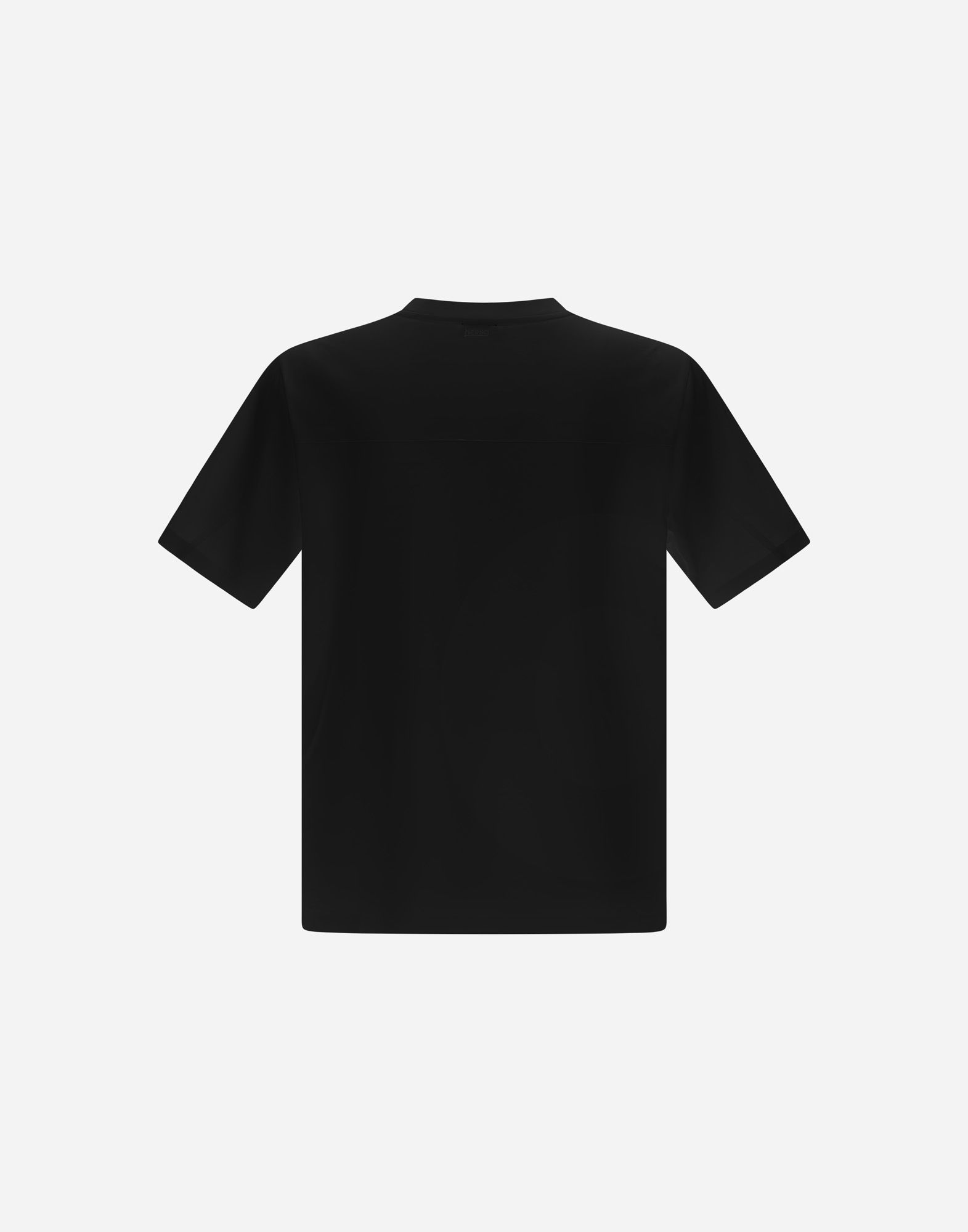 Herno Superfine Cotton Stretch T-shirt In Black