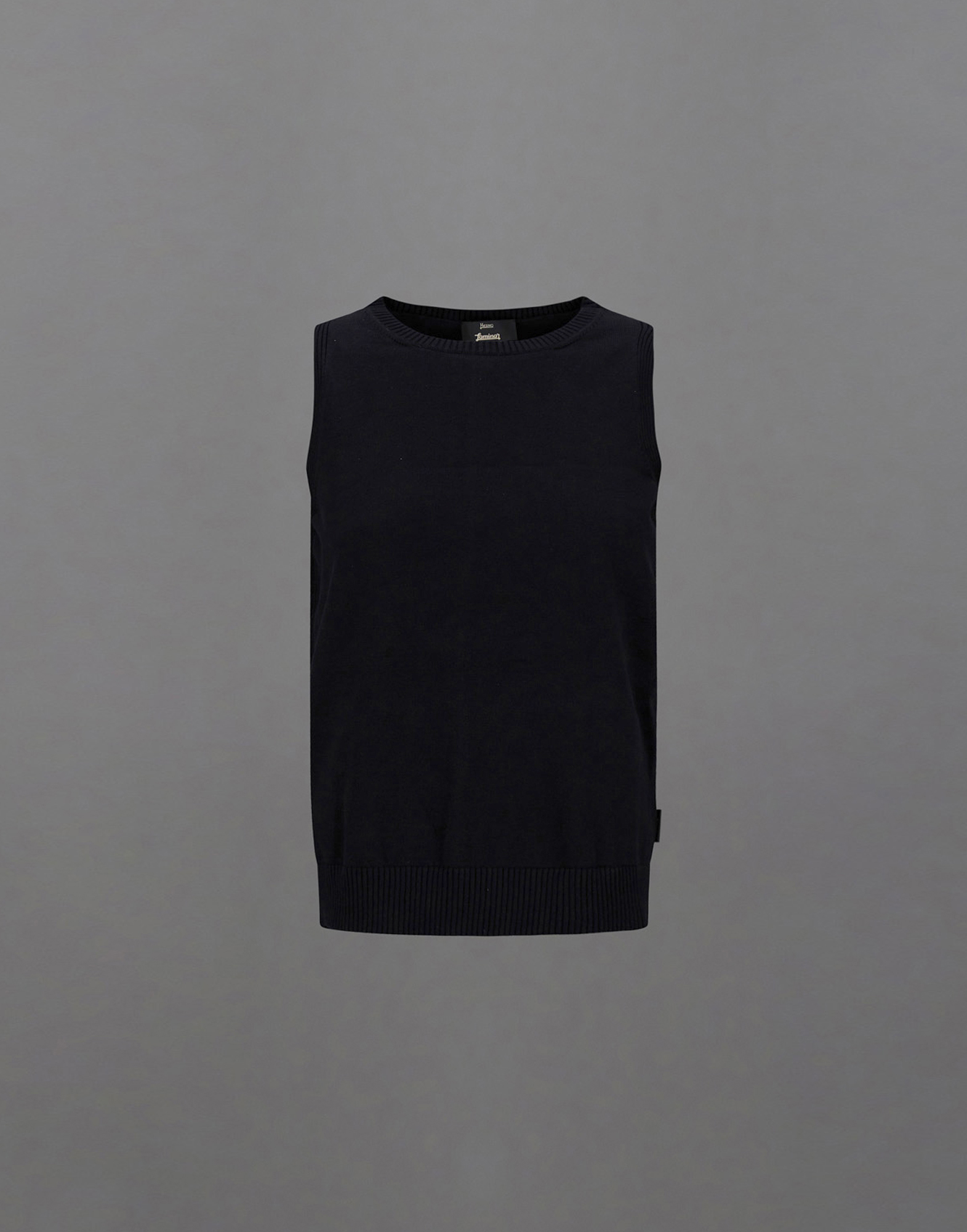 Herno Laminar Tank Top In Light Knit In Black