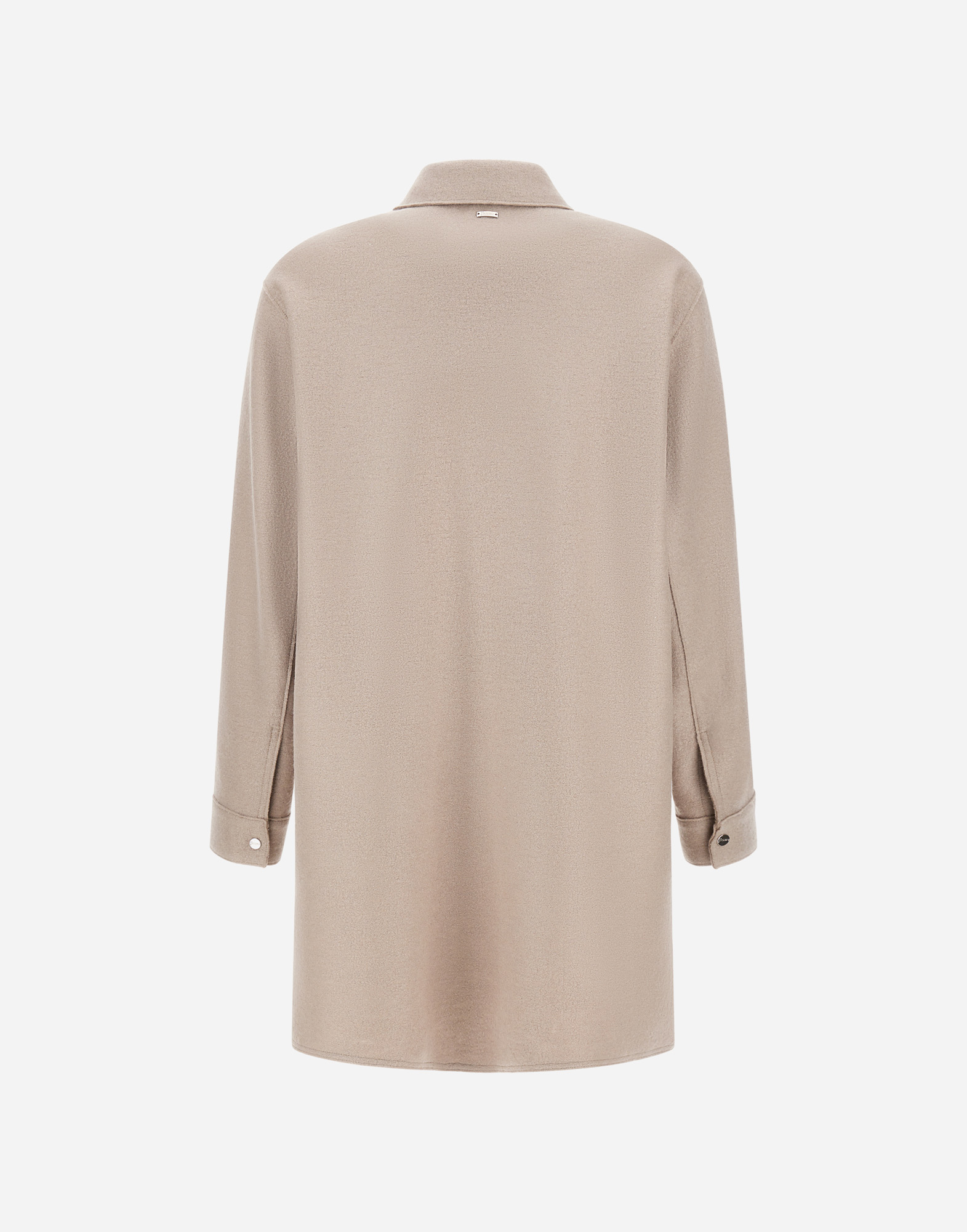 Herno Resort Shacket In Felted Wool In Neutral