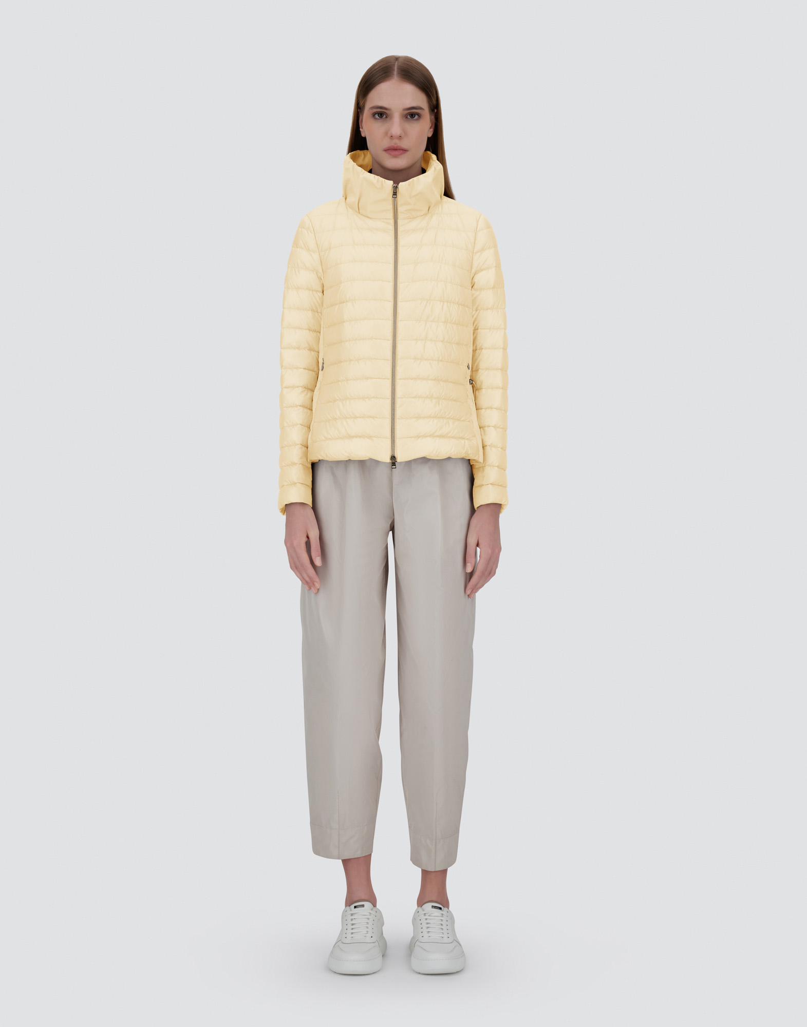 Herno Jacket In Nylon Ultralight And New Techno Taffeta In Ivory