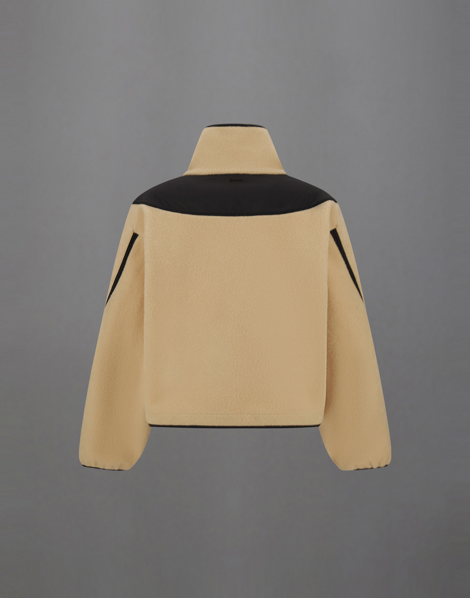 Herno Laminar Polar Fleece And Extra Light Stretch Padded Sweatshirt In Neutral