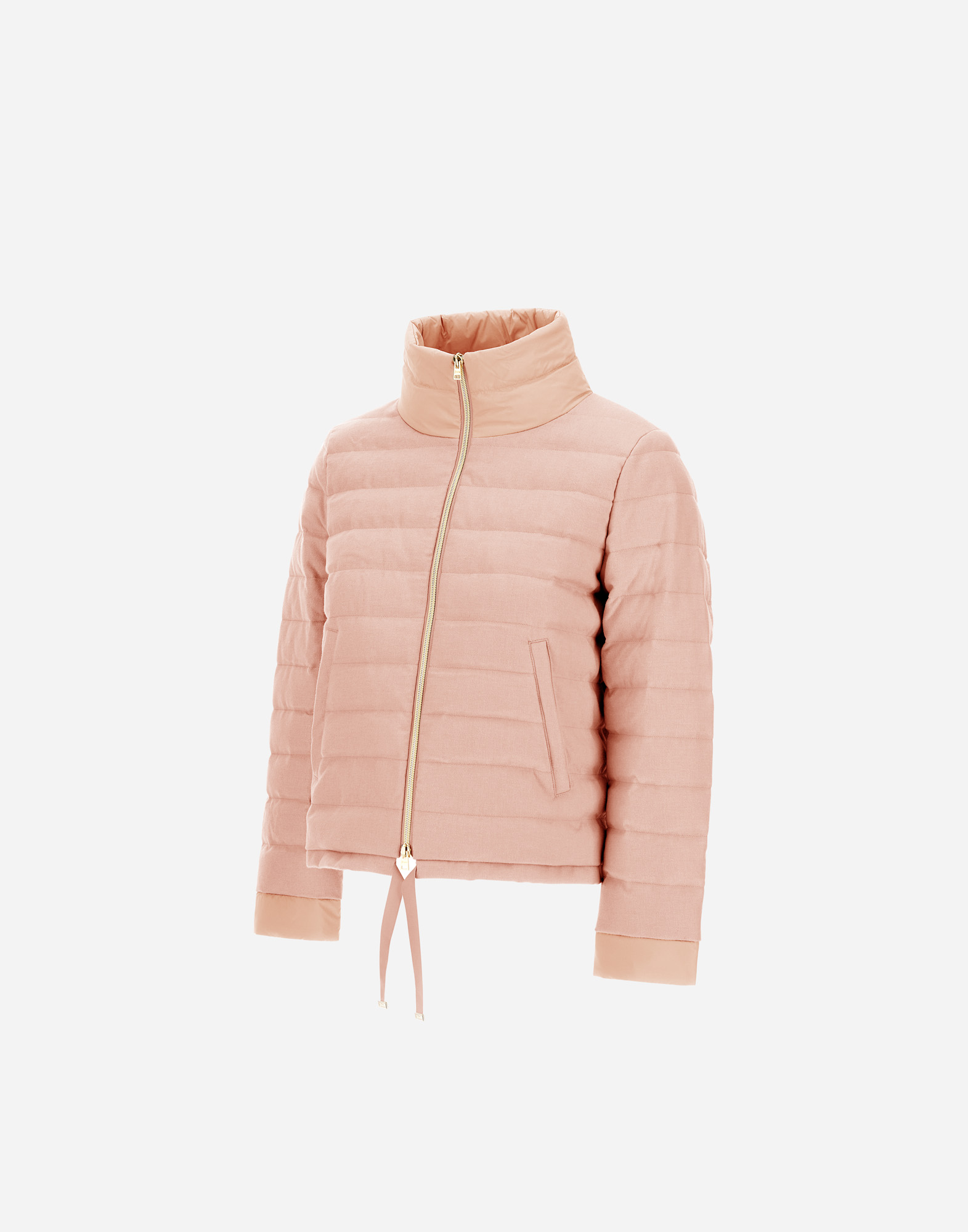 Herno Jacket In Cashmere, Silk And Ecoage In Light Pink