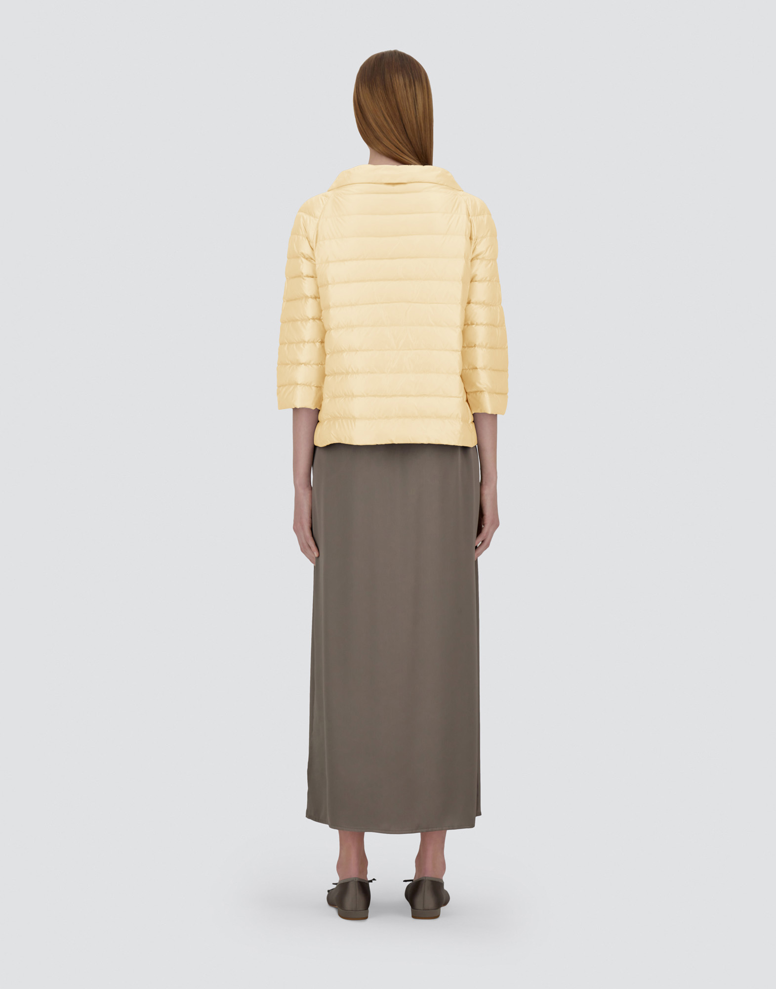 Herno Reversible Cape Nylon Ultralight In Yellow/chantilly