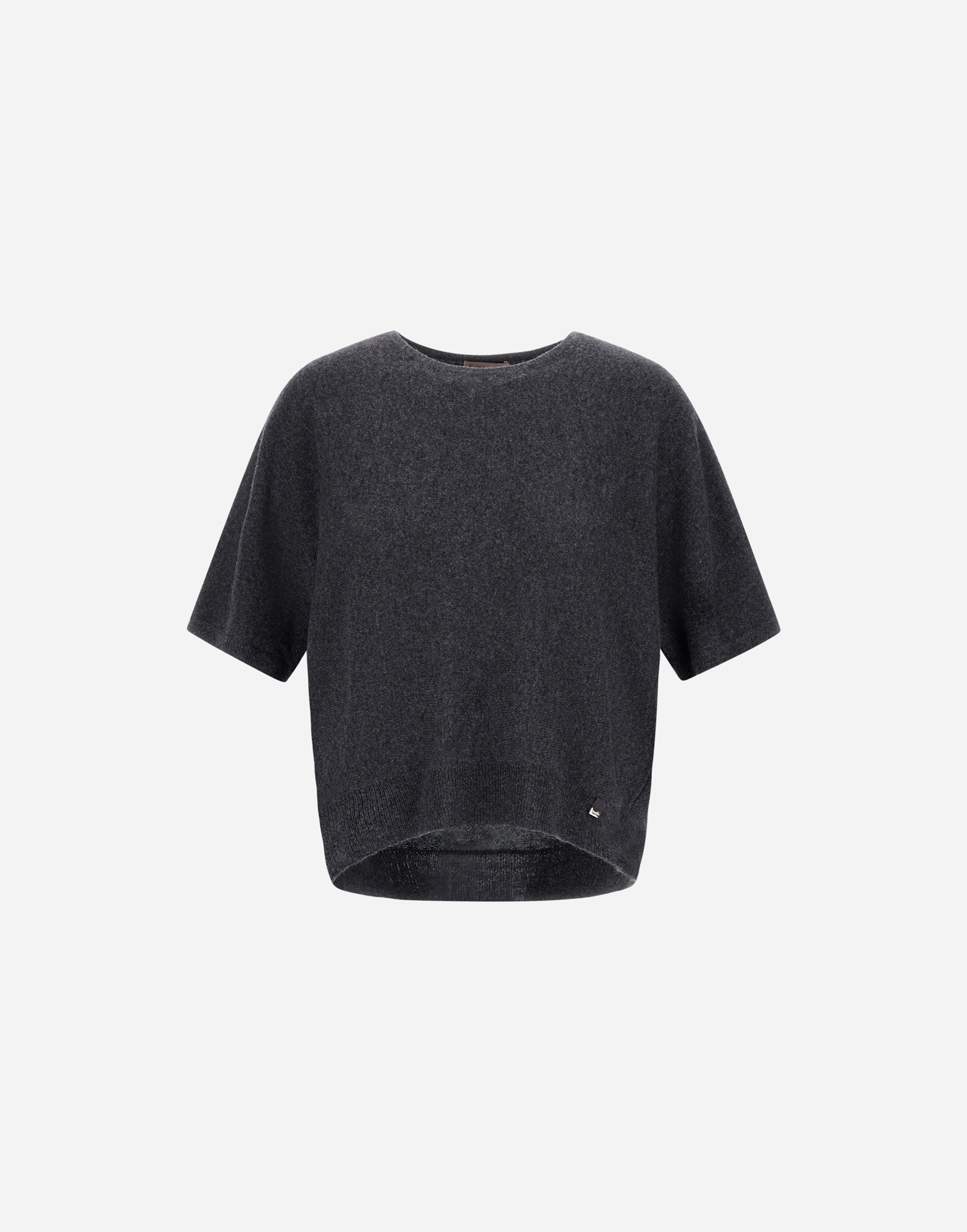 Herno Resort T-shirt In Light Cashmere Knit In Black