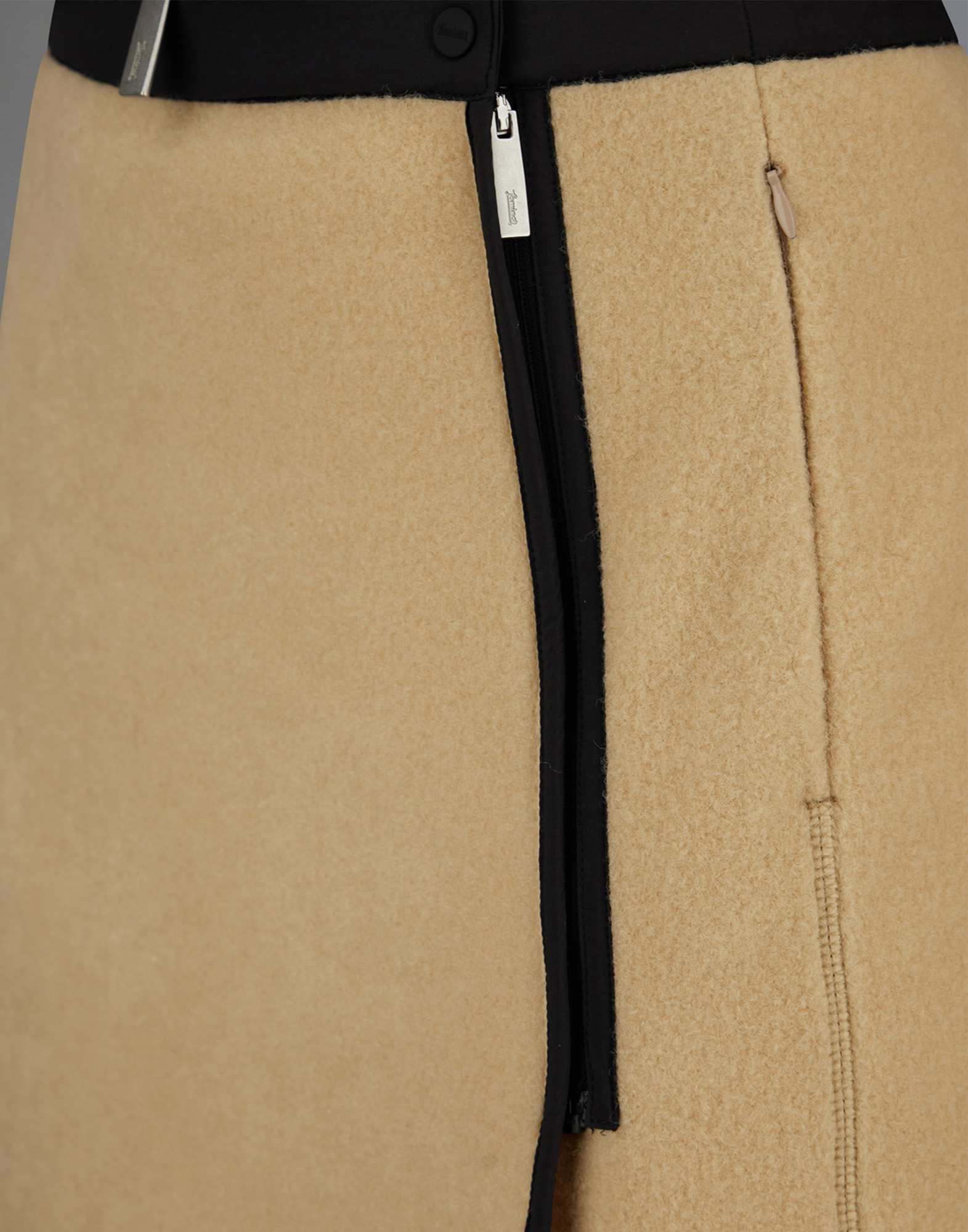 Herno Laminar Polar Fleece And Extra Light Stretch Padded Skirt In Brown