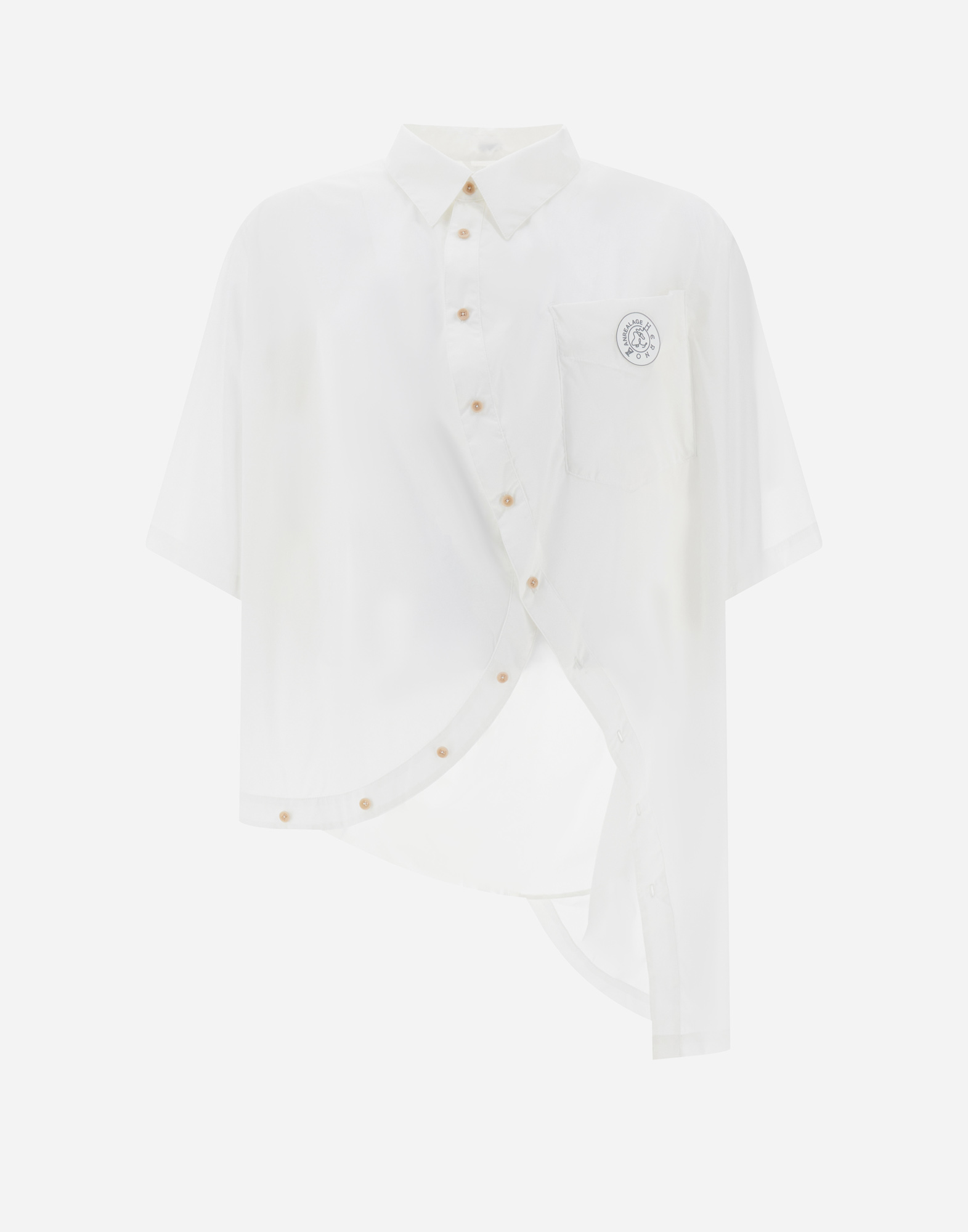 Shop Herno Globe Shirt In Eco Cotton Feel In White