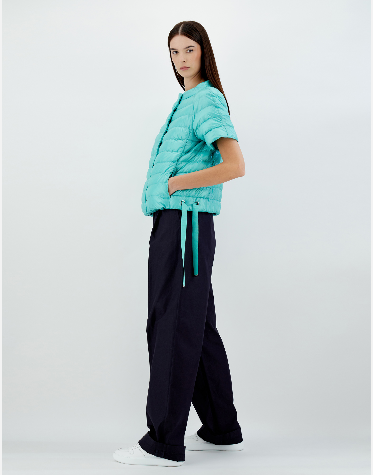 Herno Nylon Ultralight Cape Jacket In Aqua