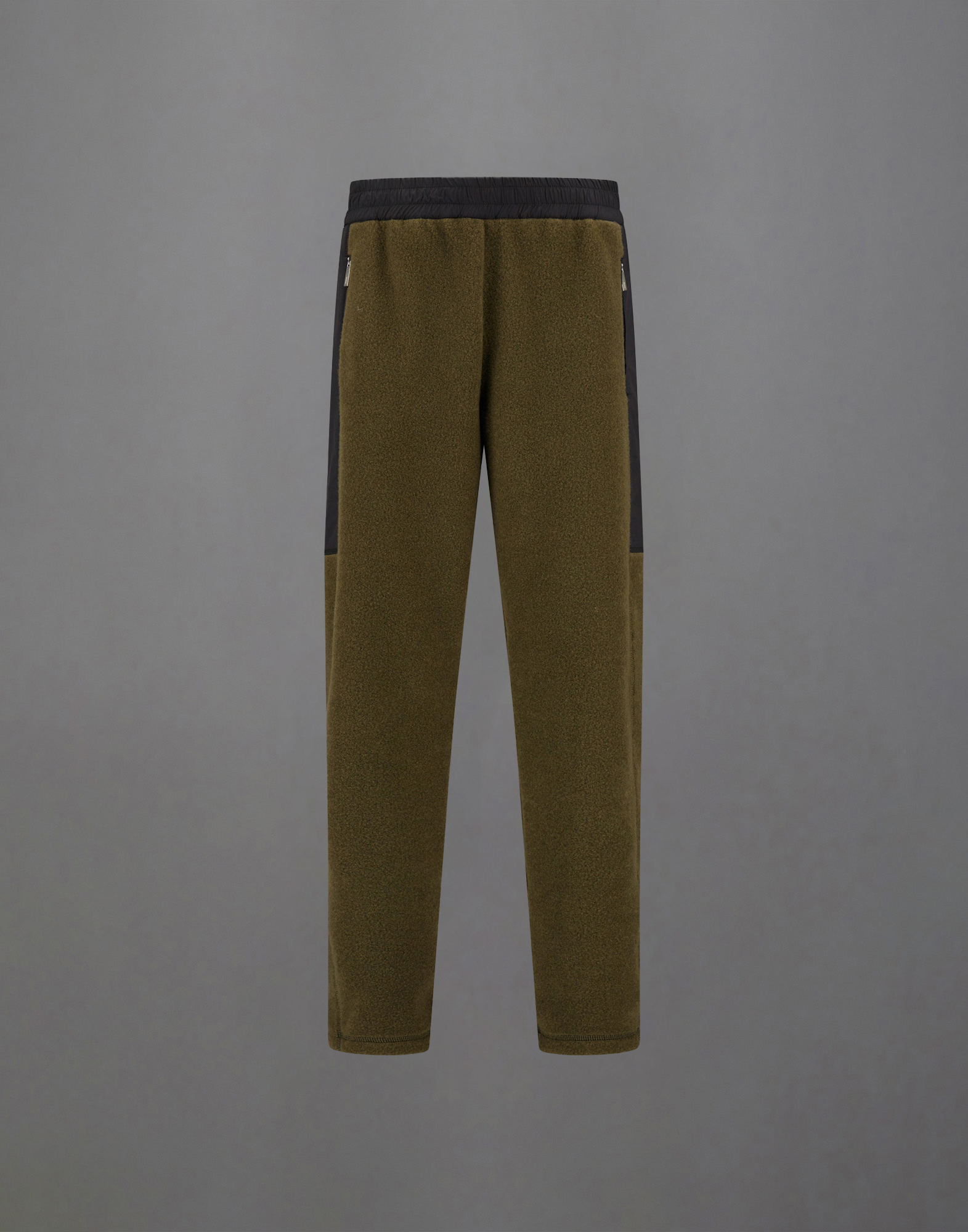 Herno Laminar Trousers In Polar Fleece And Extra Light Stretch Padded In Green