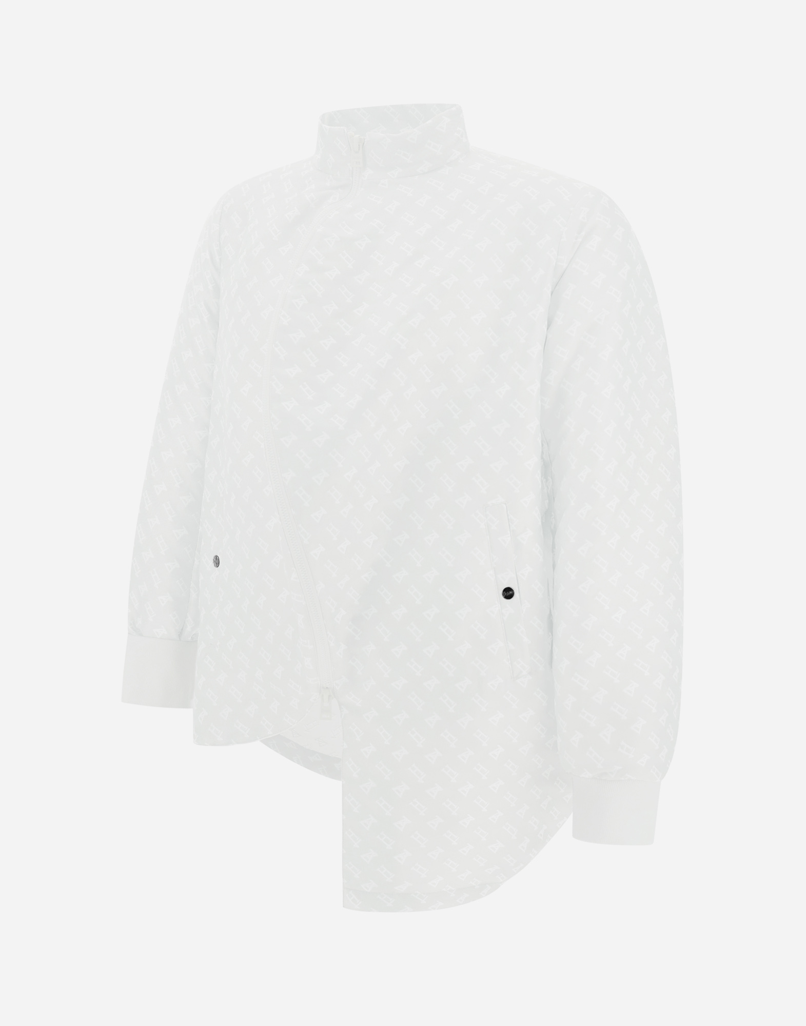 Shop Herno Globe Bomber Jacket In Photocromatic Monogram In White