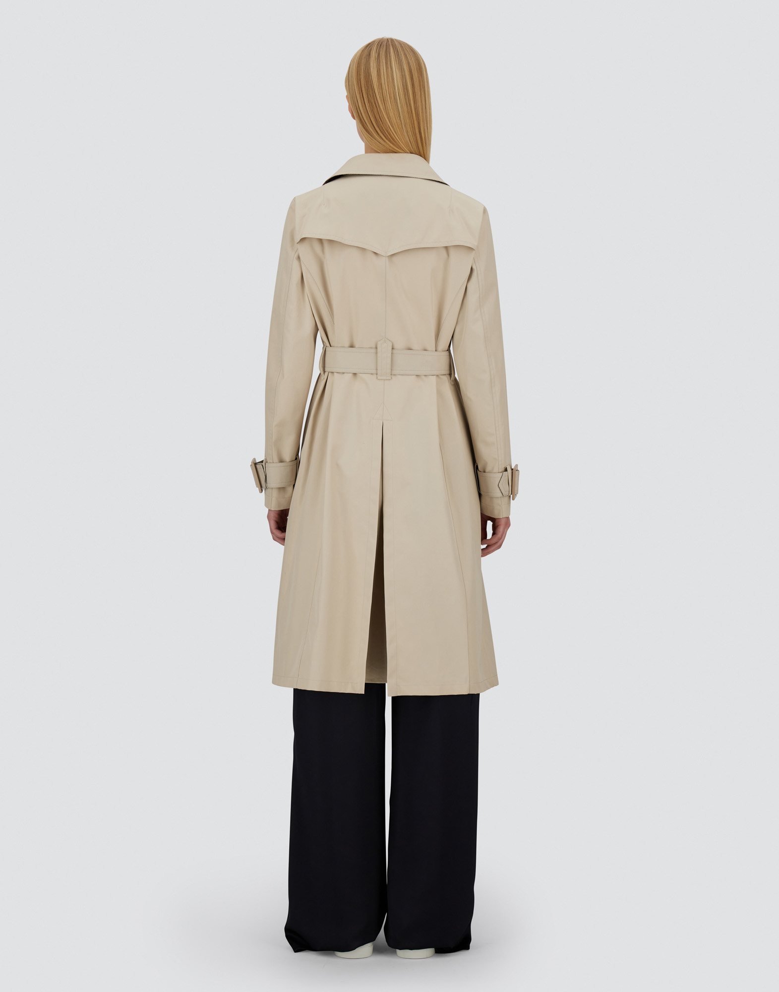 Herno Trench Coat In Delon And Monogram Lurex In Chantilly