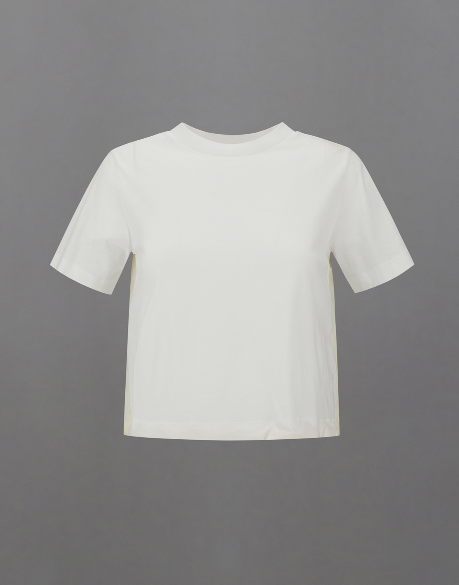 Herno Laminar T-shirt In Mercerised Jersey And Tech-poplin In White