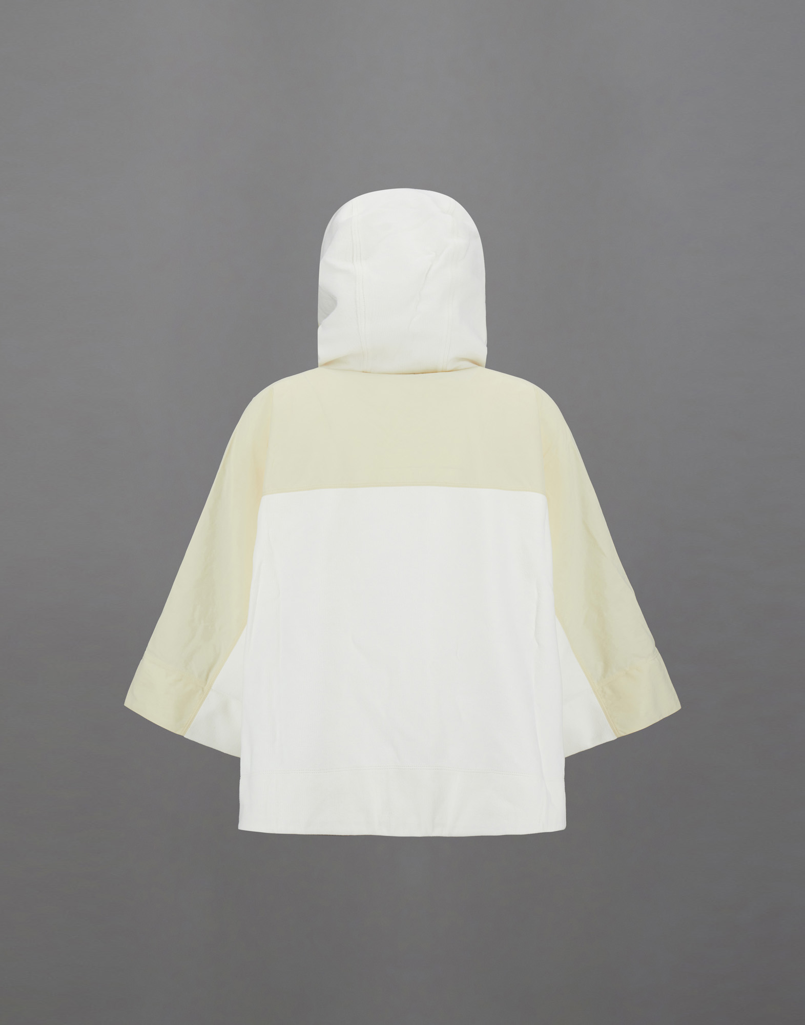 HERNO LAMINAR SWEATSHIRT IN STRUCTURED FLEECE AND TECH-POPLIN