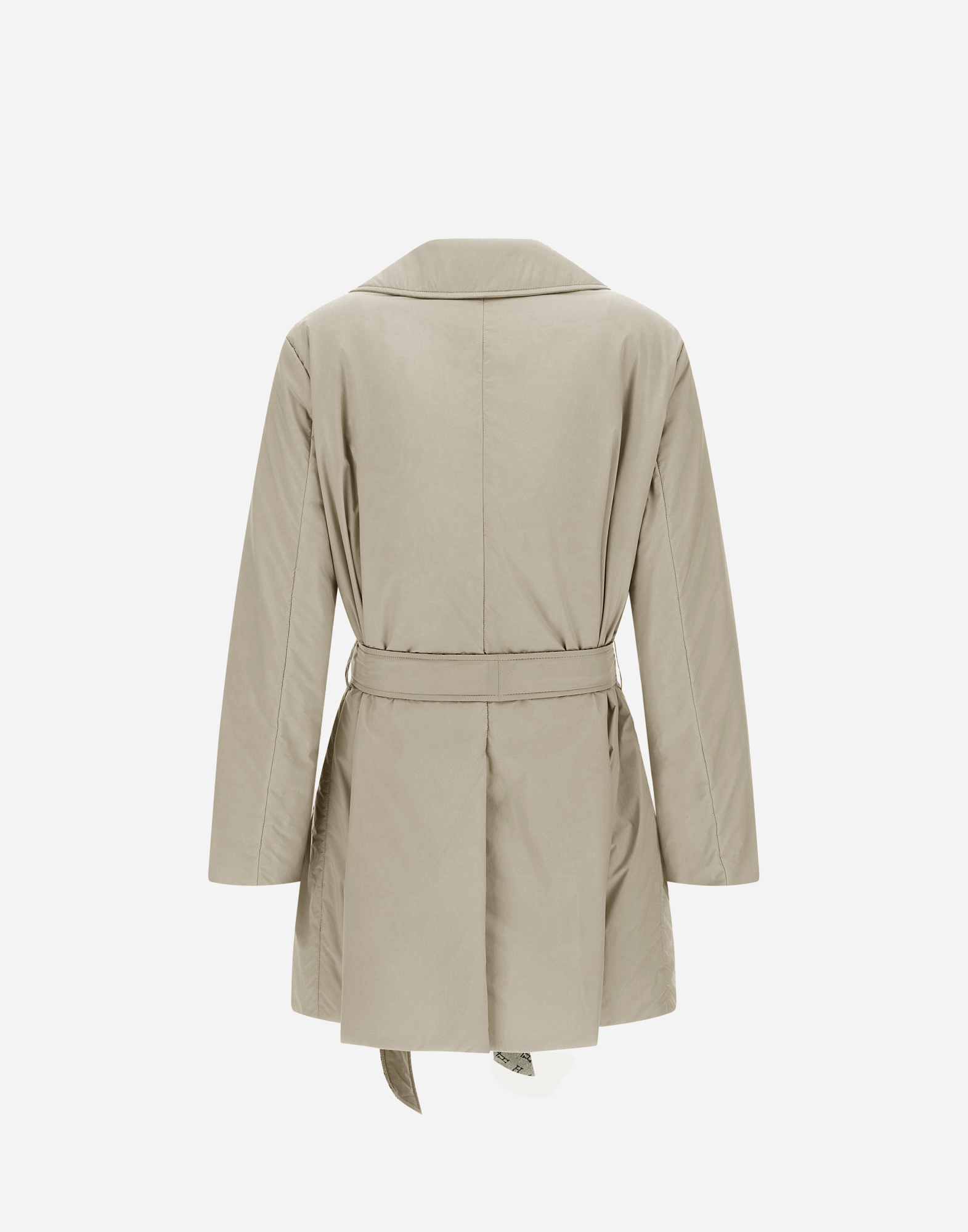 Herno Trench Coat In Ecoage And Monogram Lurex In Chantilly