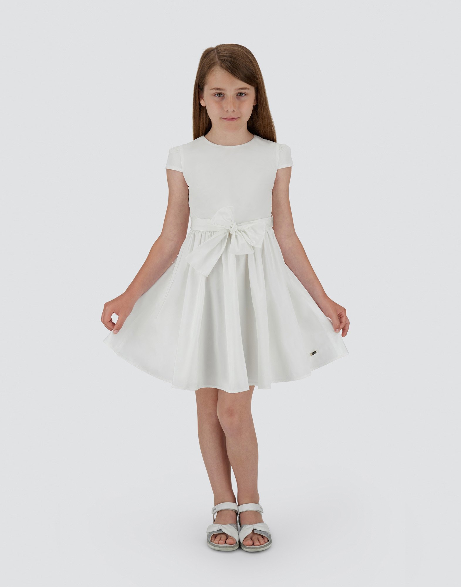 Shop Herno New Techno Taffeta Dress In White