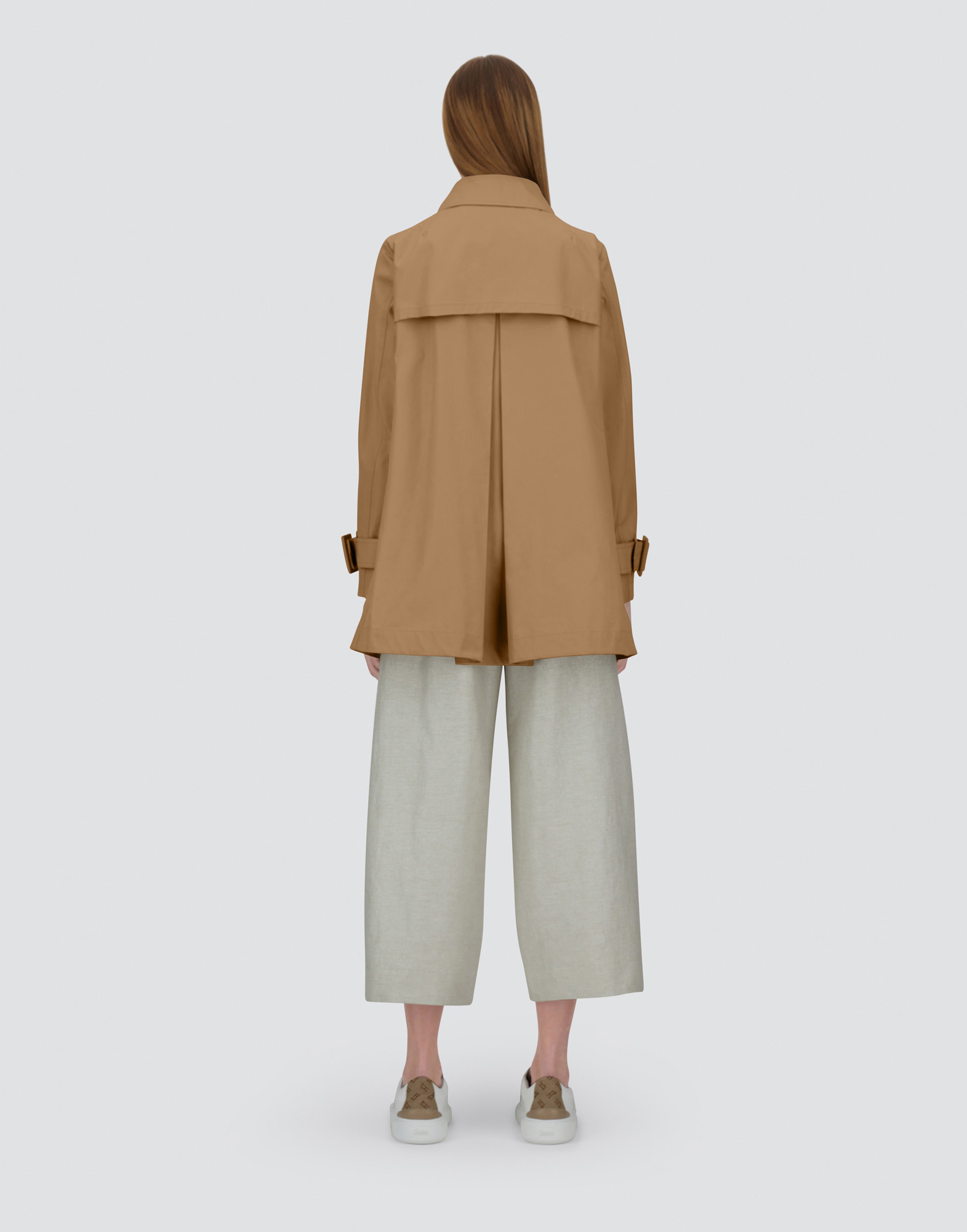 Herno Raincoat In Delon And Monogram In Camel