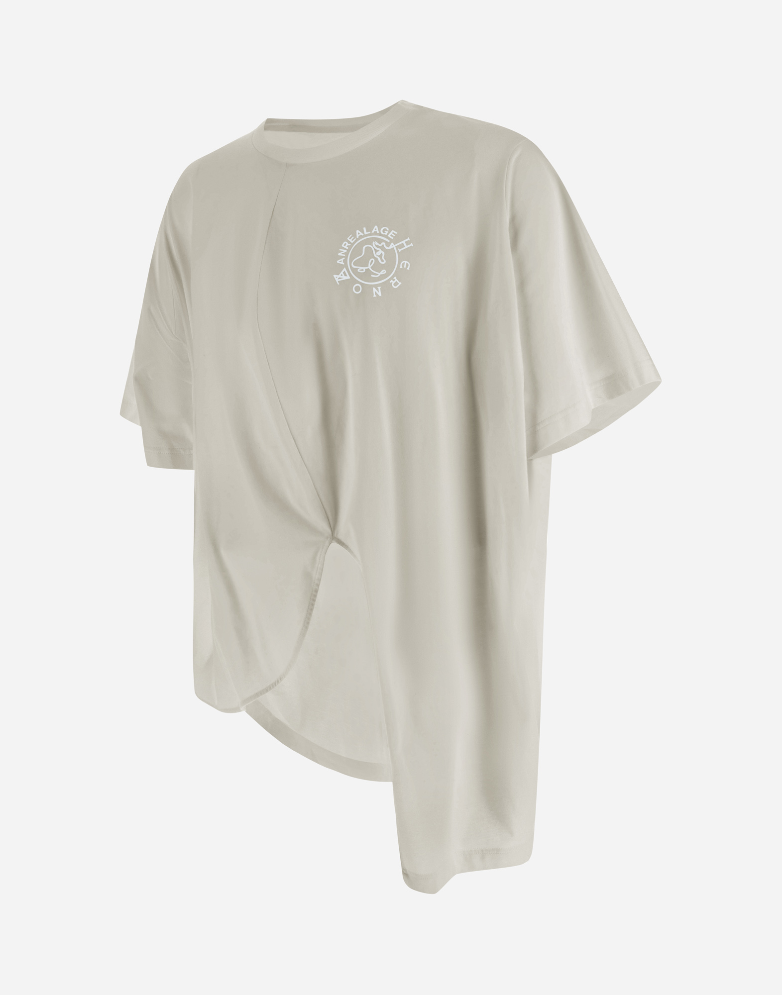 Herno Globe Sweater In Eco Jersey In Light Beige
