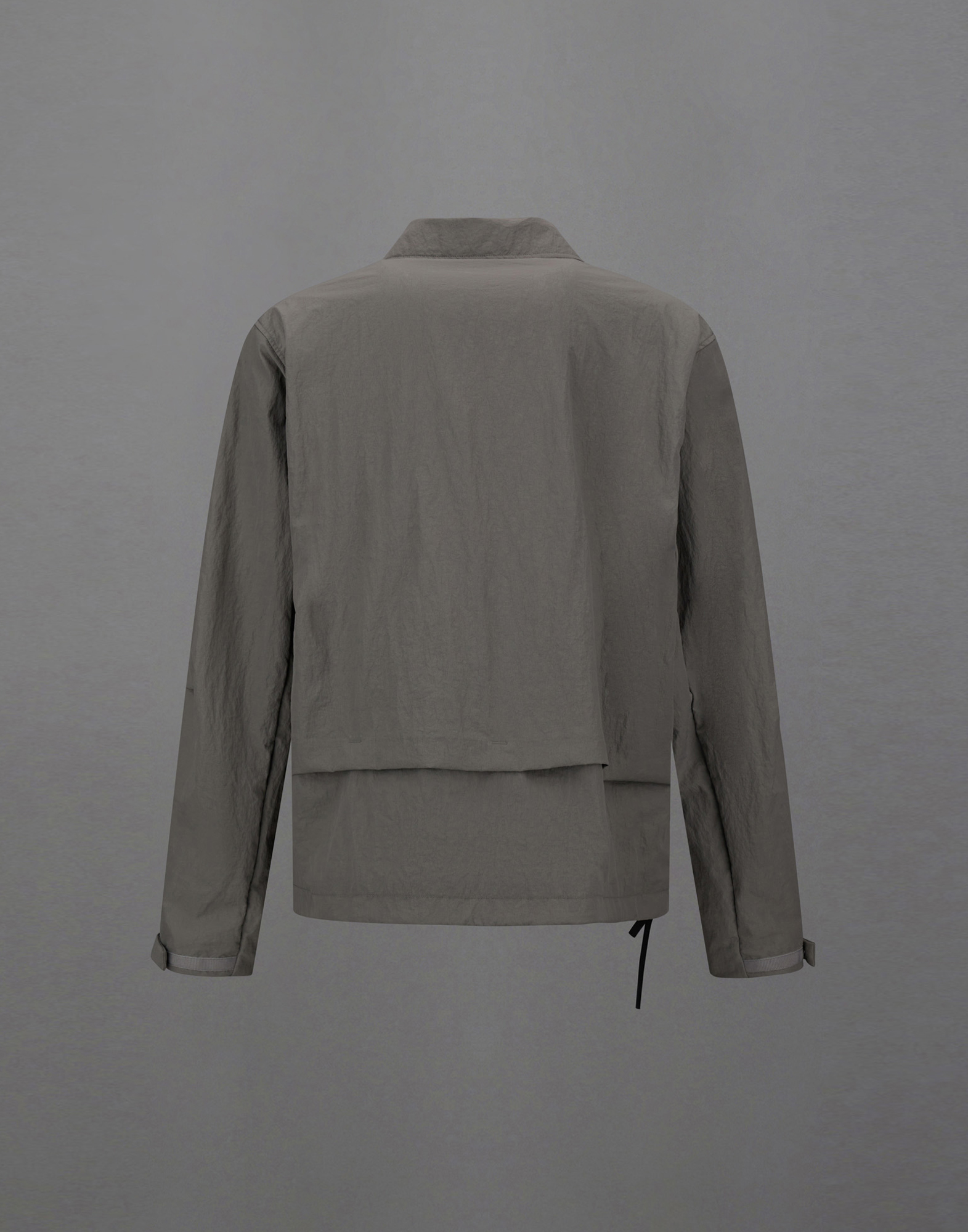Herno Laminar Shacket In Tech-crinkle In Grey