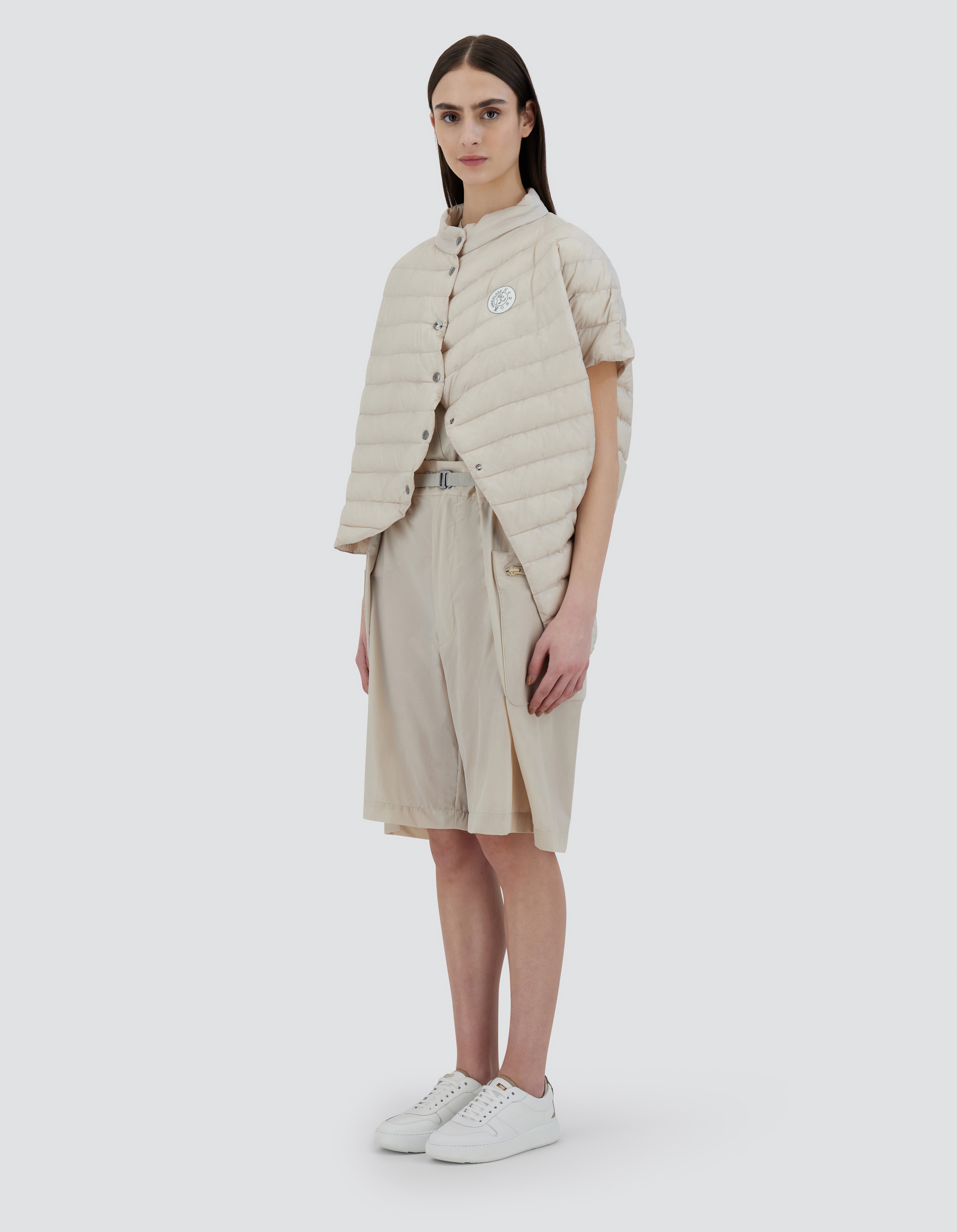 Herno Globe Cape In Fast5degradable In Light Beige