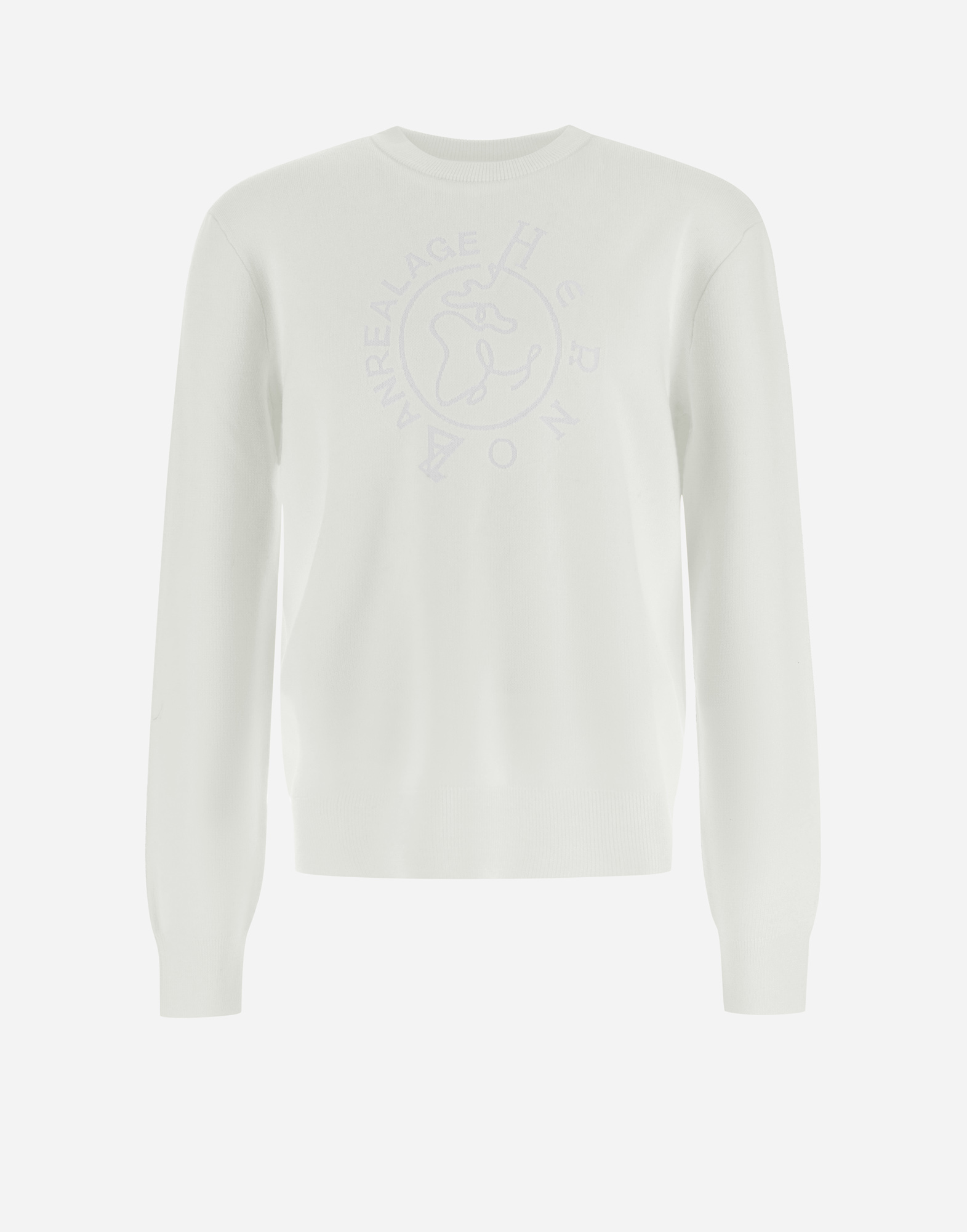 Herno Globe Sweater In Photocromatic Knit In White