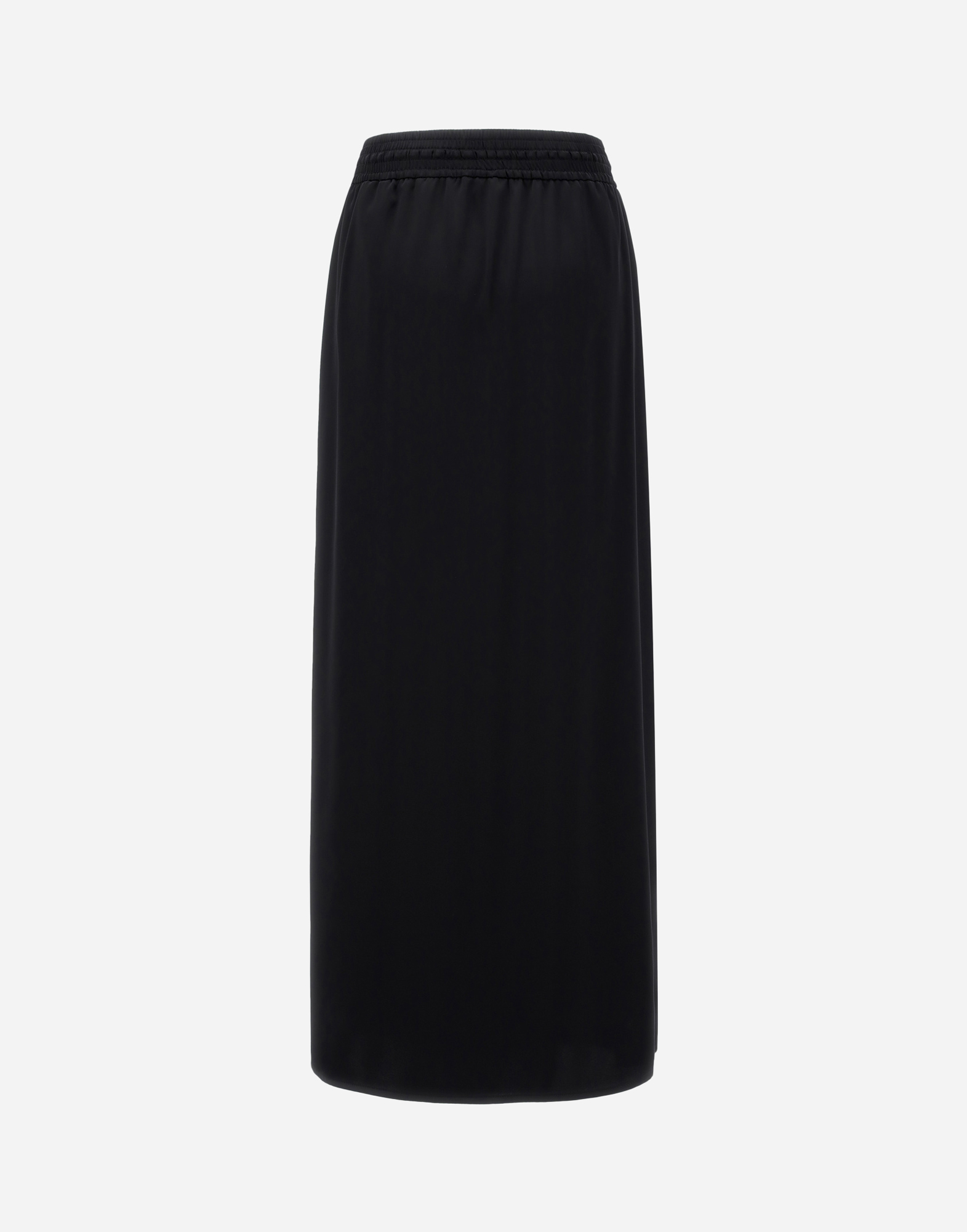 Herno Drawstring-waist Satin Midi Skirt In Black