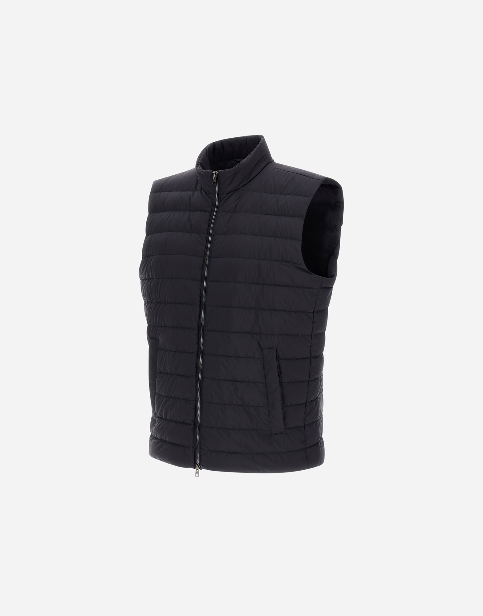 Herno Ecoage And Monogram Gilet In Blu Navy