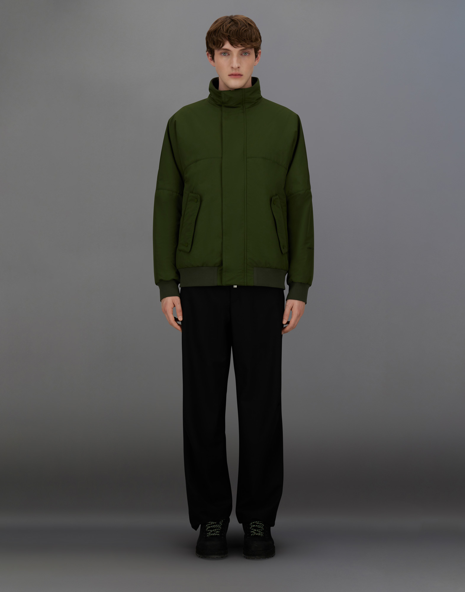 Herno Laminar Bomber Jacket In Organic Tech In Green