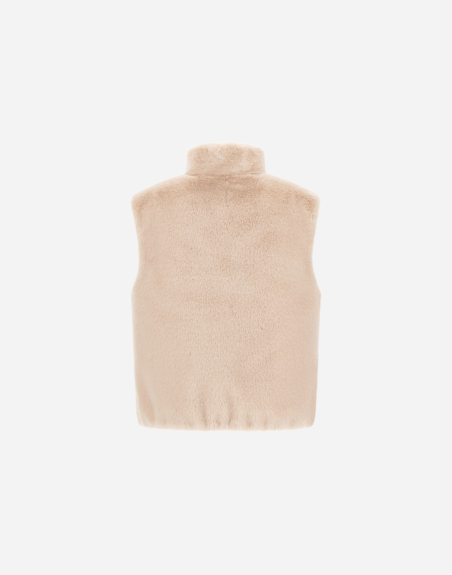 Herno Resort Vest In Faux Mink Fur