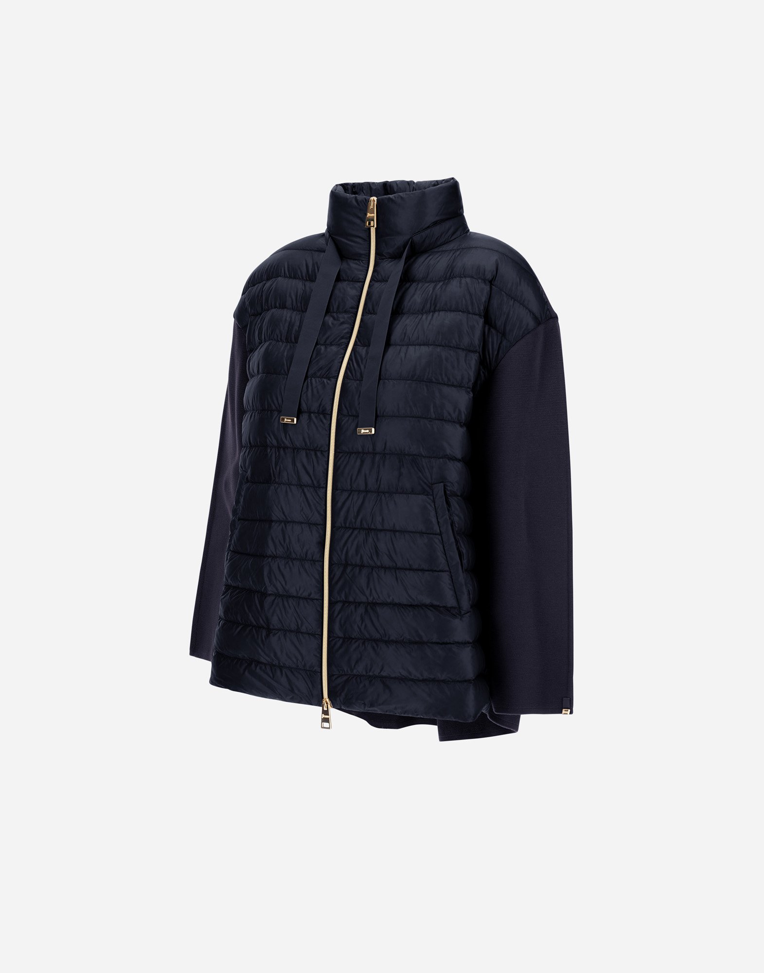 Herno Jacket In Eternal Cotton And Nylon Ultralight In Blu Navy