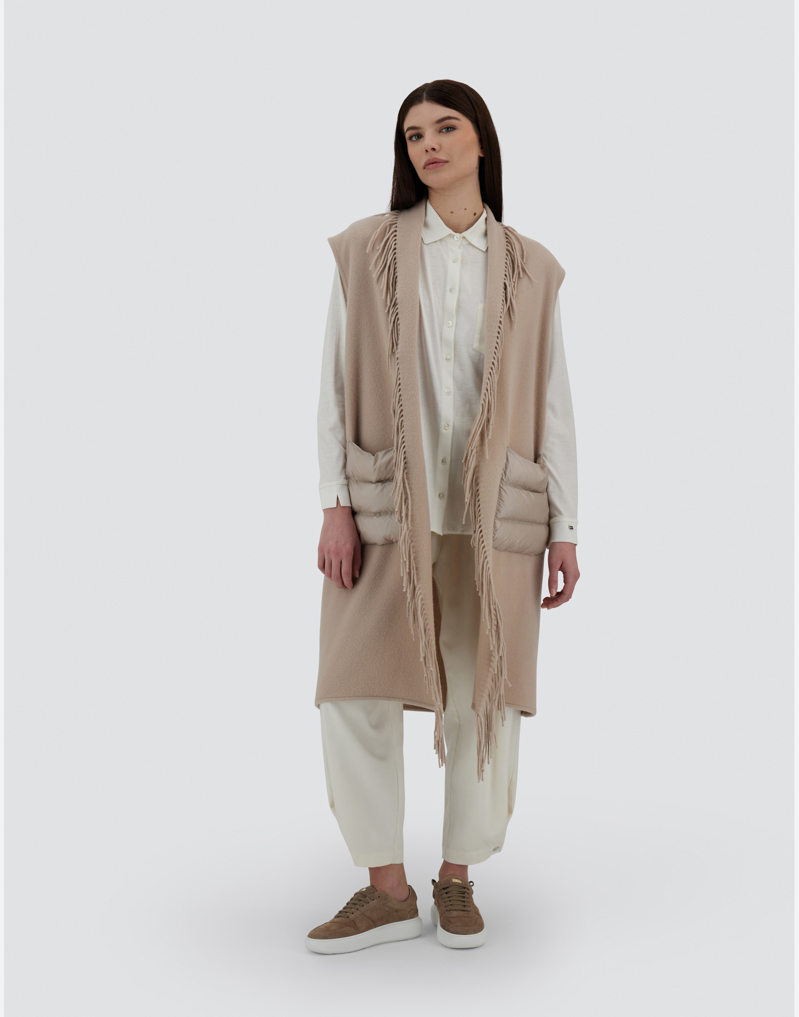 Herno Resort Waistcoat In Warmy & Nylon Ultralight In Chantilly