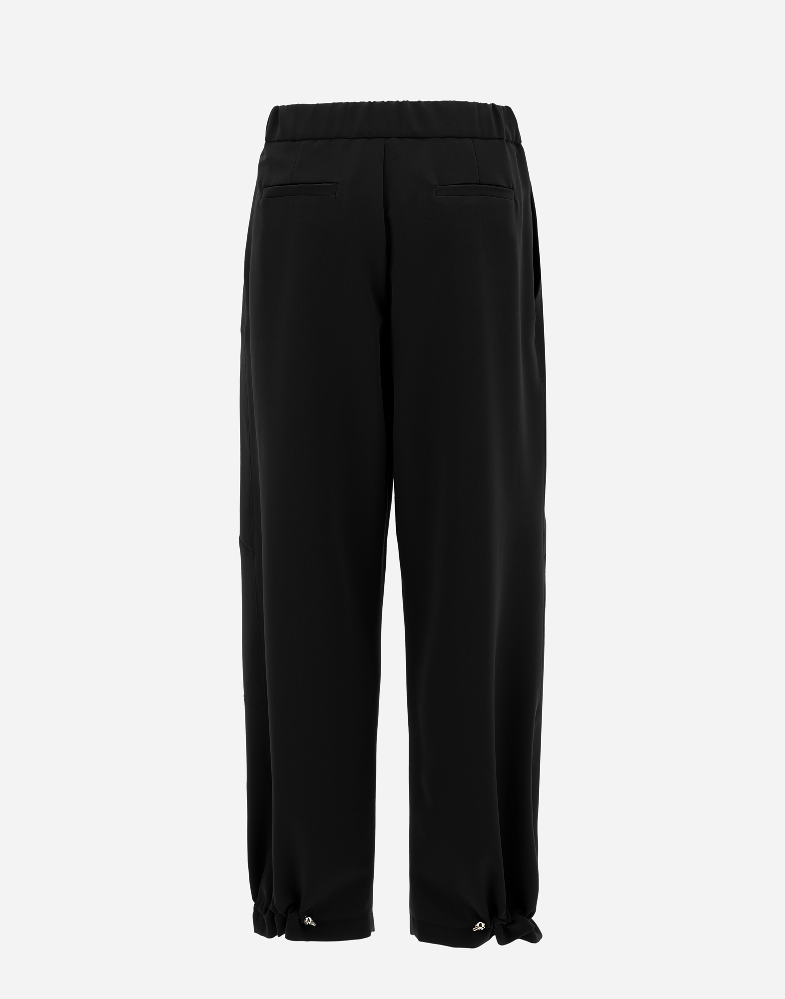 Herno Viscose Effect Trousers In Black