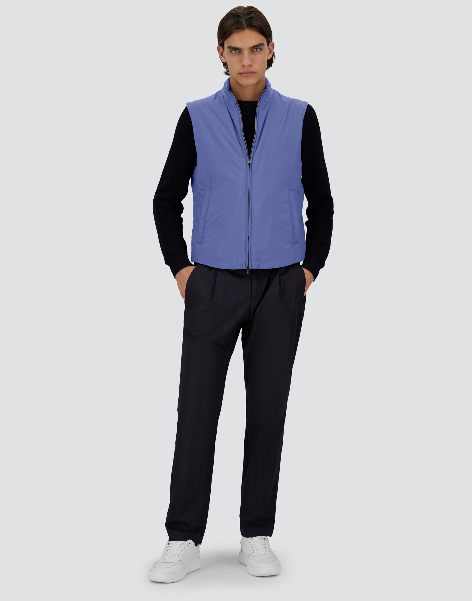 Herno Ecoage Vest In Light Blue