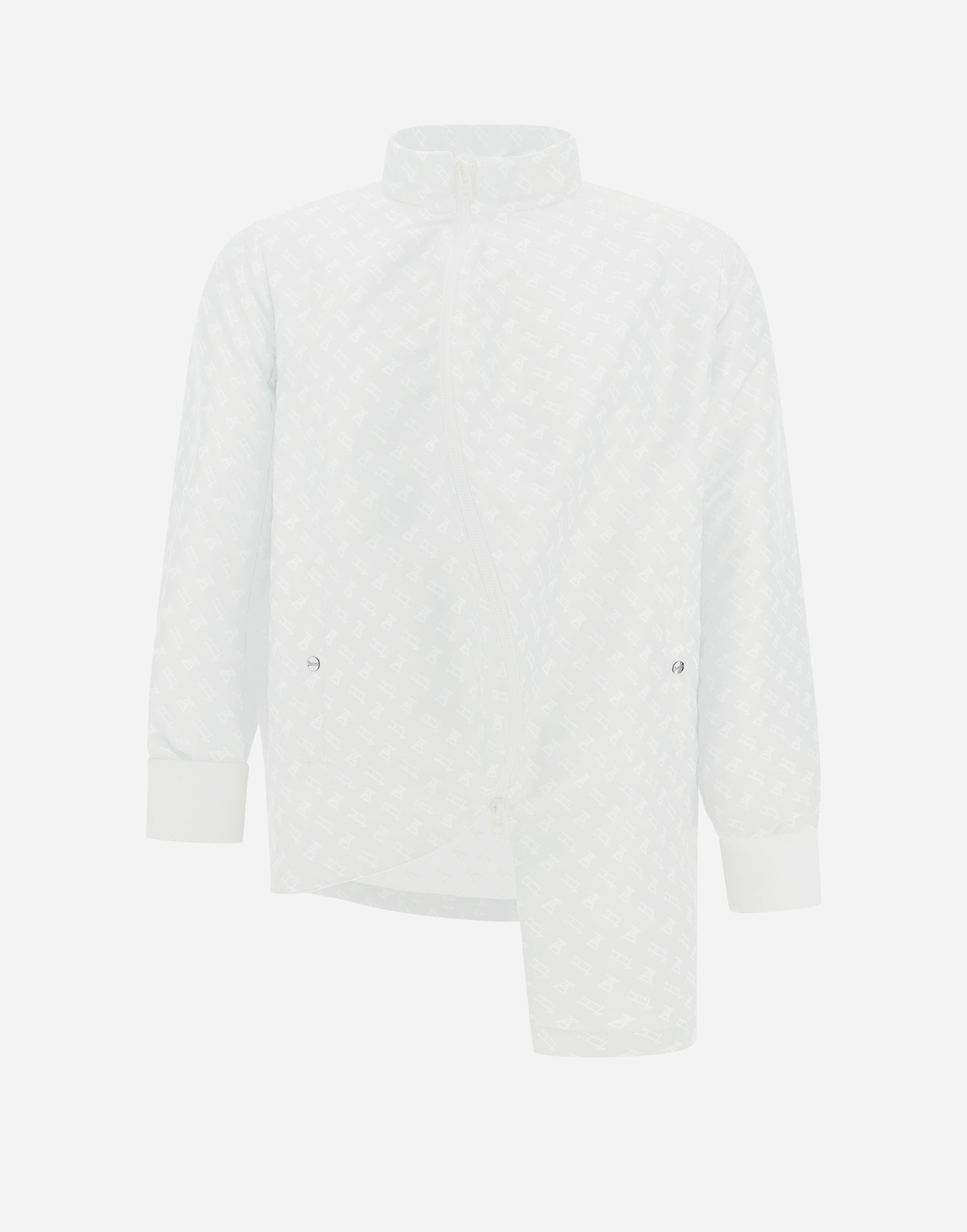Shop Herno Globe Bomber Jacket In Photocromatic Monogram In White
