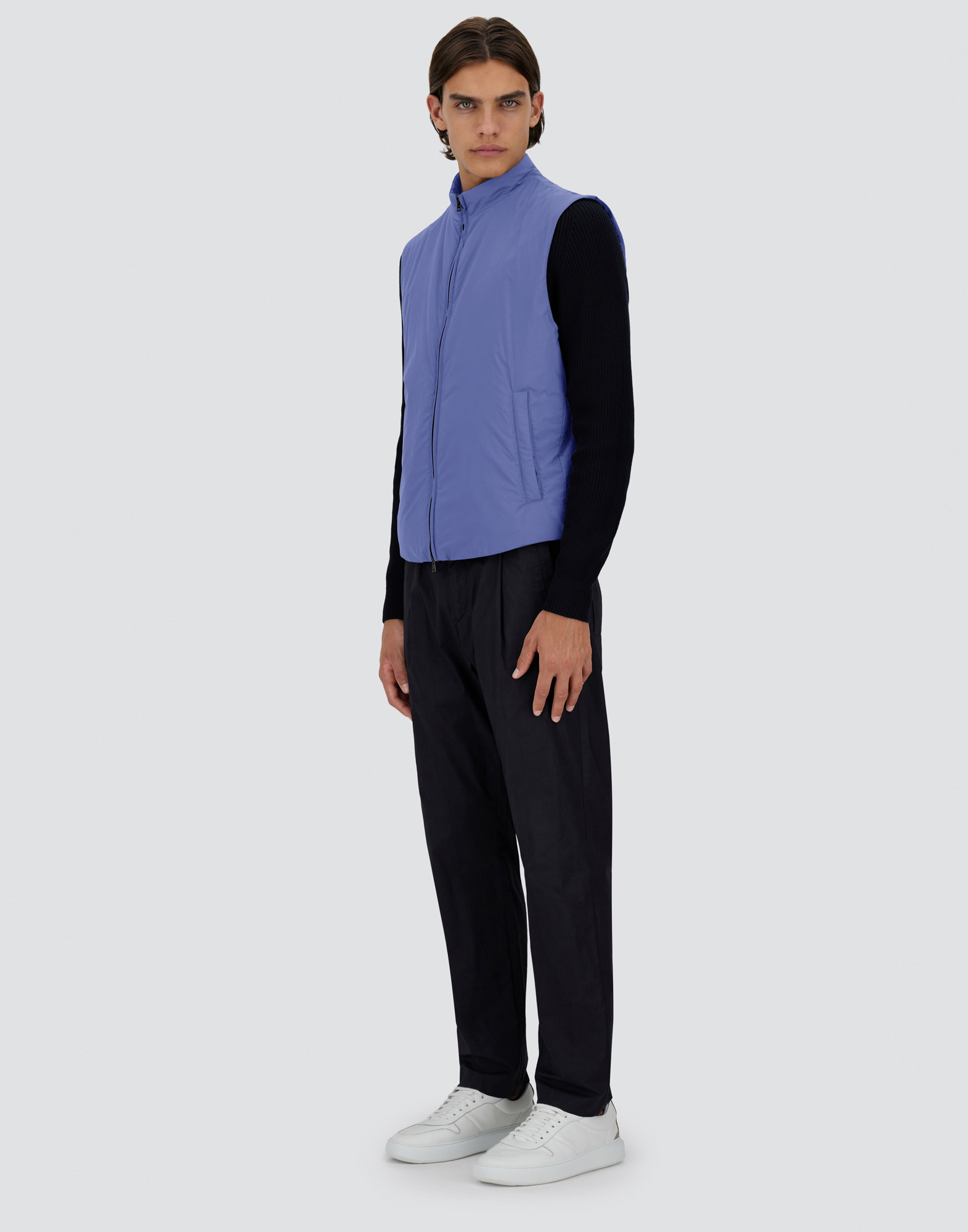 Herno Ecoage Vest In Light Blue