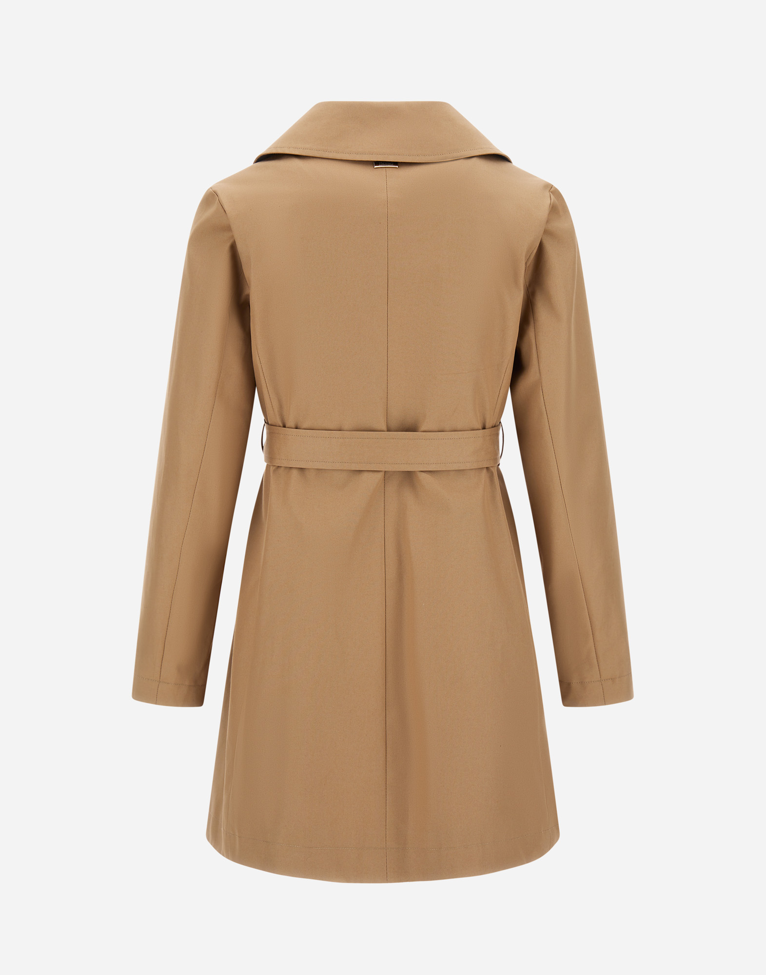 Herno Trench Coat In Dean In Camel