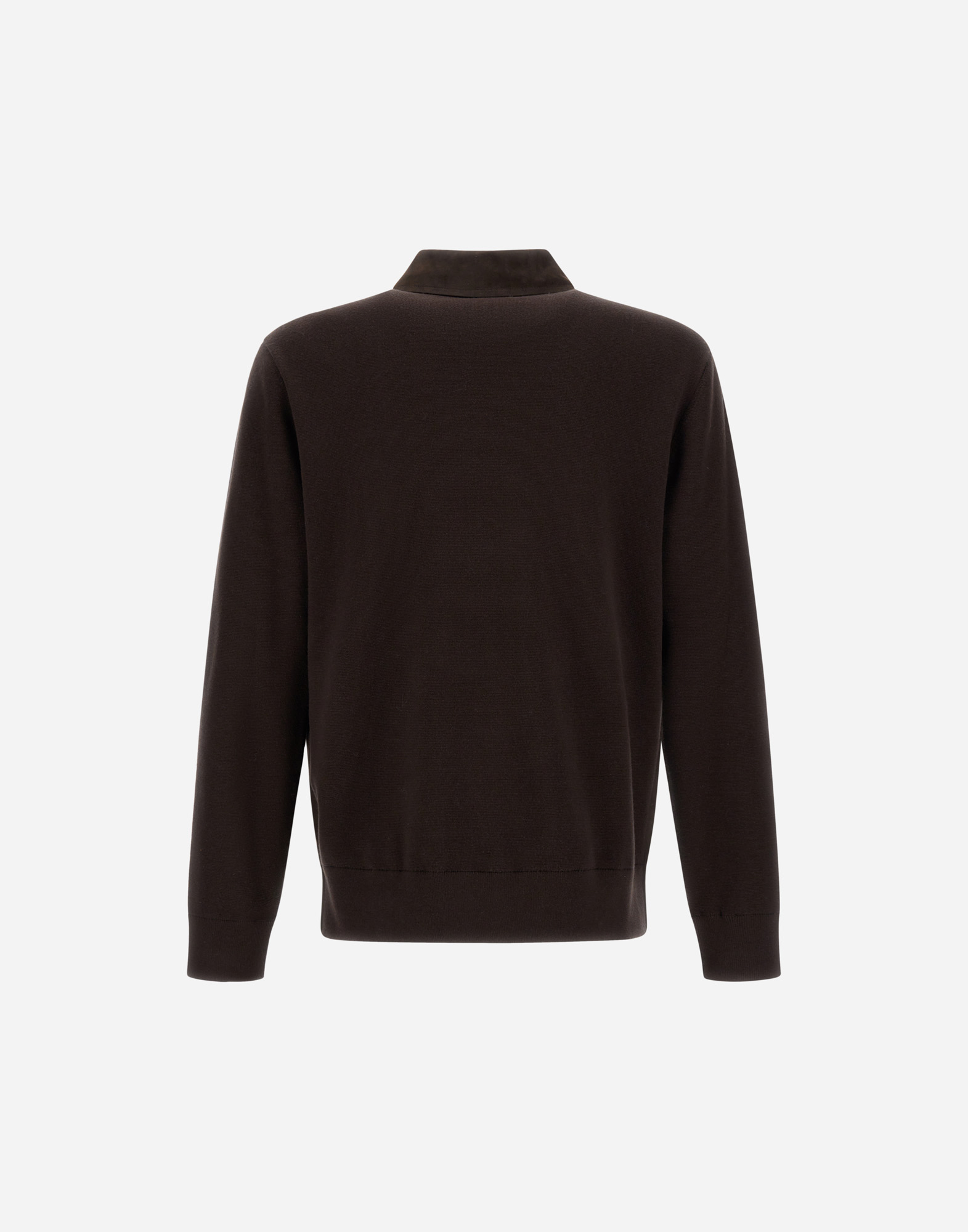 Herno Resort Shacket In Cotton Cashmere Knit In Brown