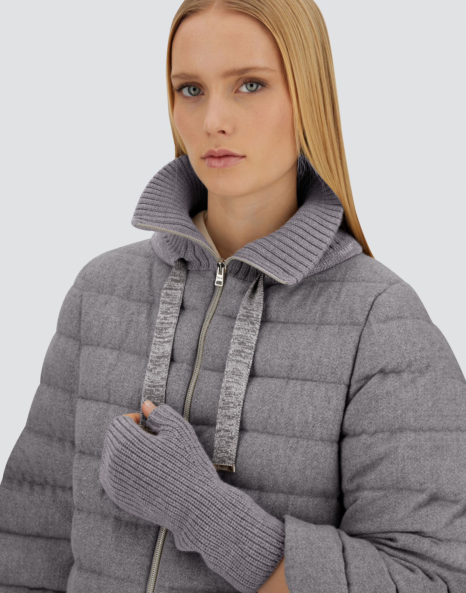 Herno Resort Cape In Lucent Cashmere Wool