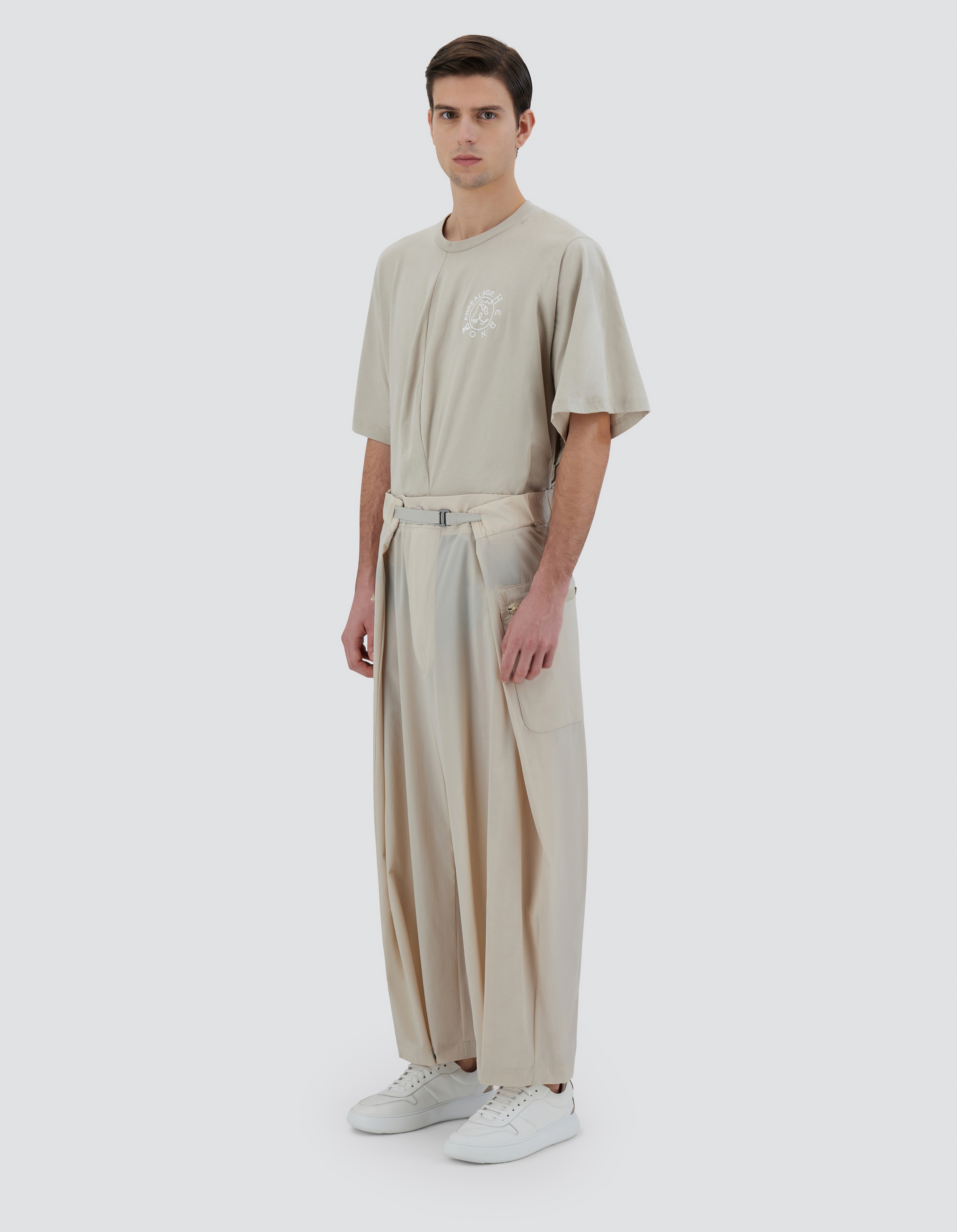 Herno Globe Trousers In Eco Everyday In Light Beige