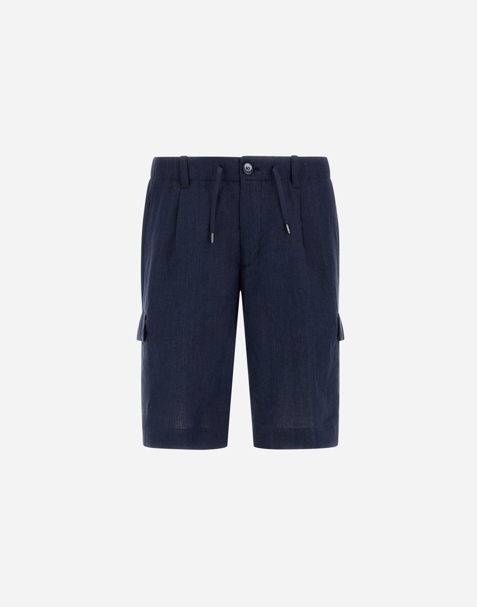 Herno Resort Bermuda Shorts In New Linen In Blue