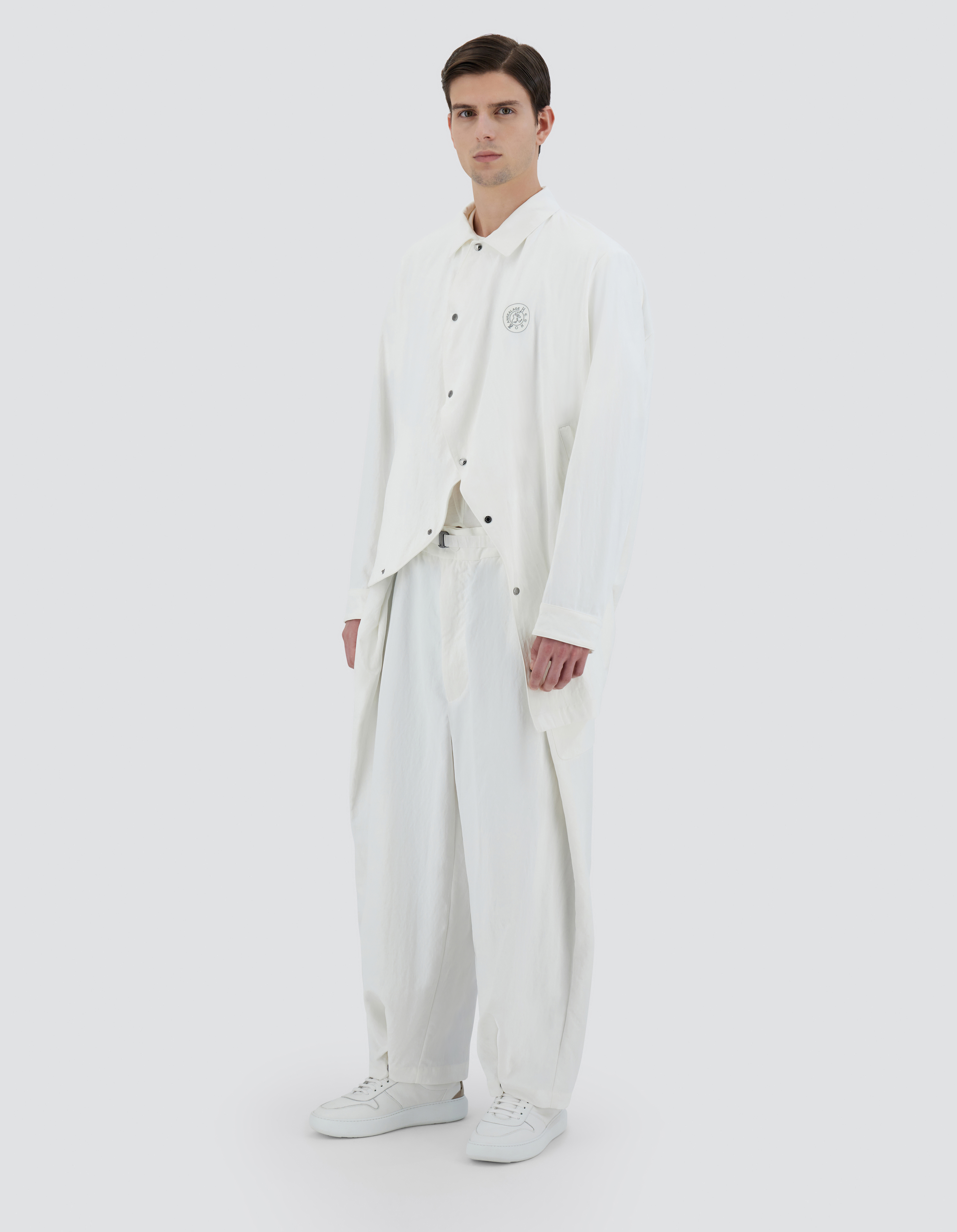 Shop Herno Globe Recycled Twill シャツ In White