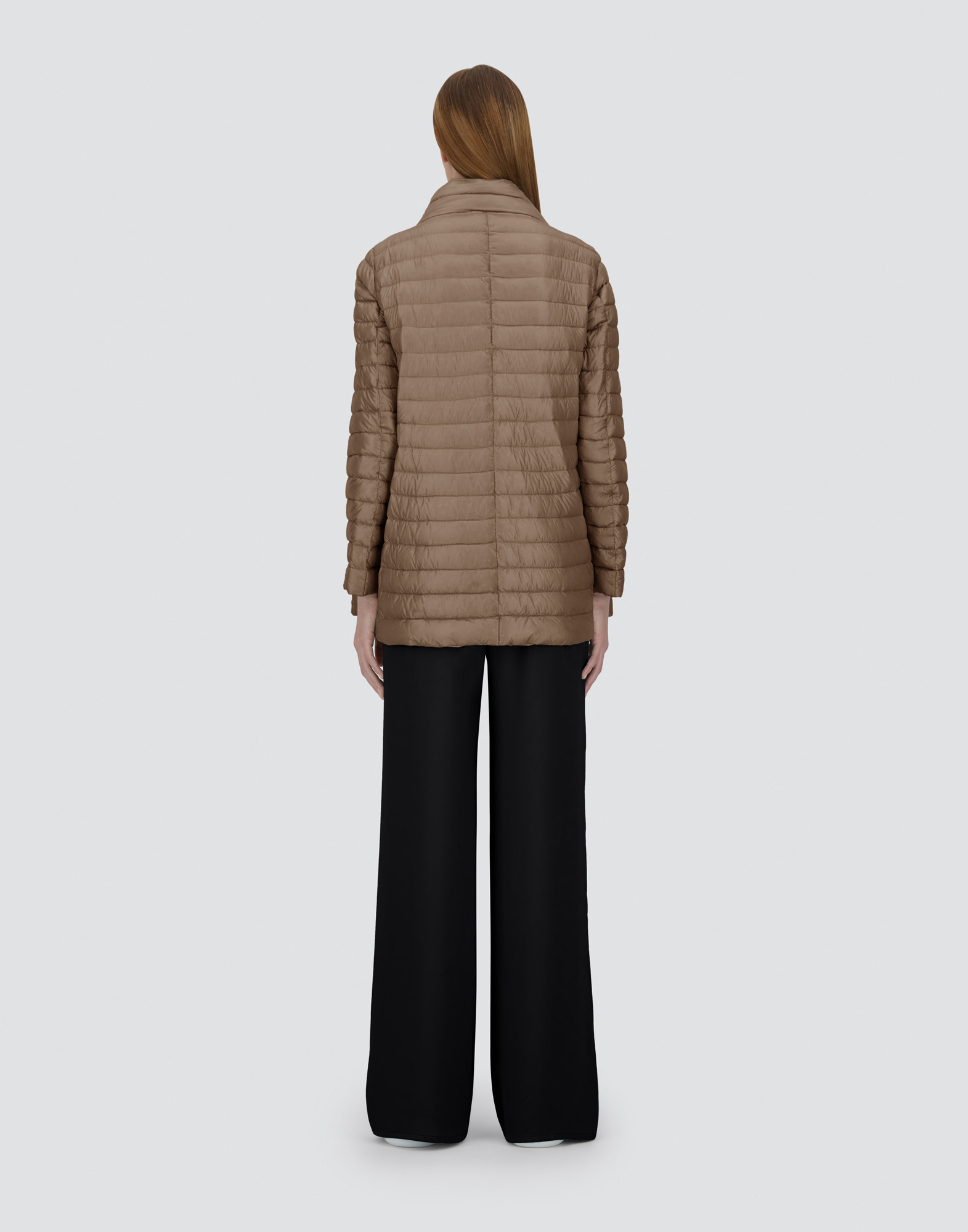Herno Reversible A-shape Jacket In Nylon Ultralight In Chantilly/dove Grey